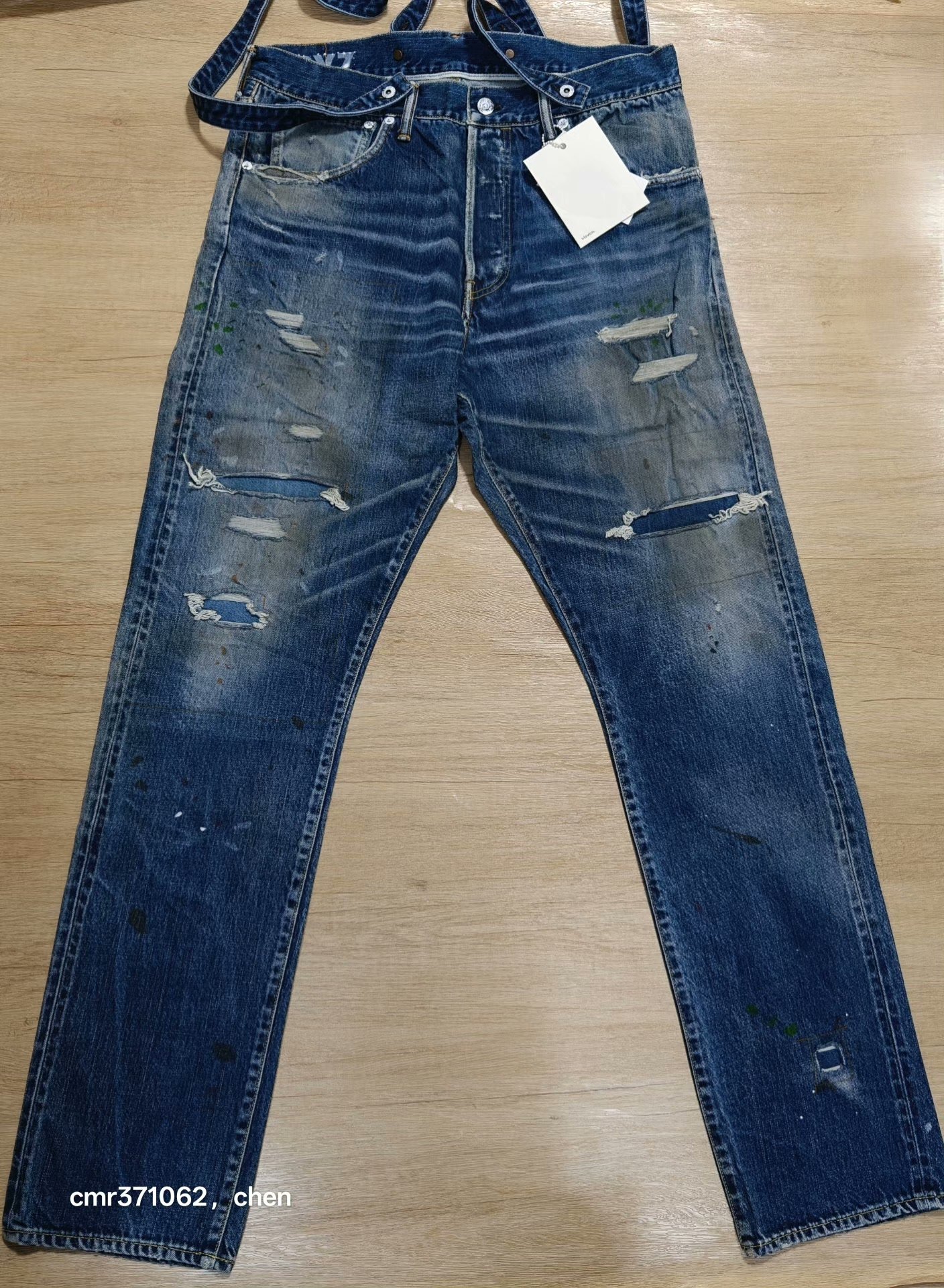 visvim TRAVAILLER BRACES DRY DENIM-7