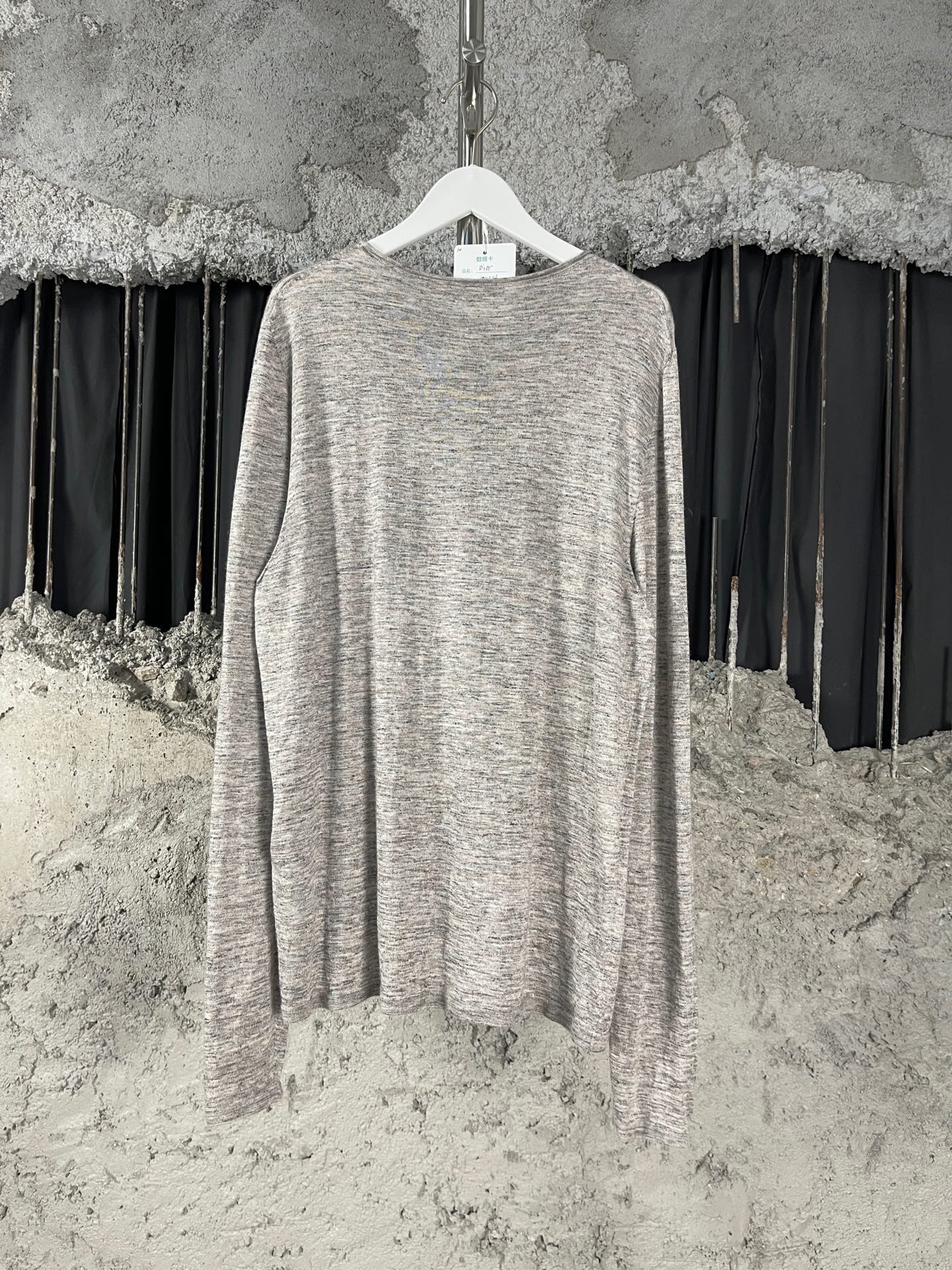 Dior SS25 Plain Knit Embroidered Logo Longsleeve — back