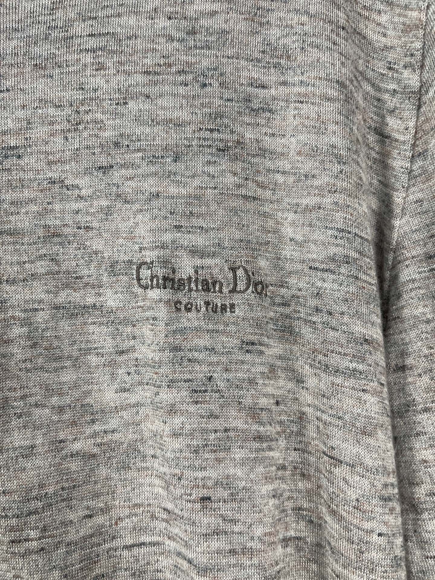 Dior SS25 Plain Knit Embroidered Logo Longsleeve — label