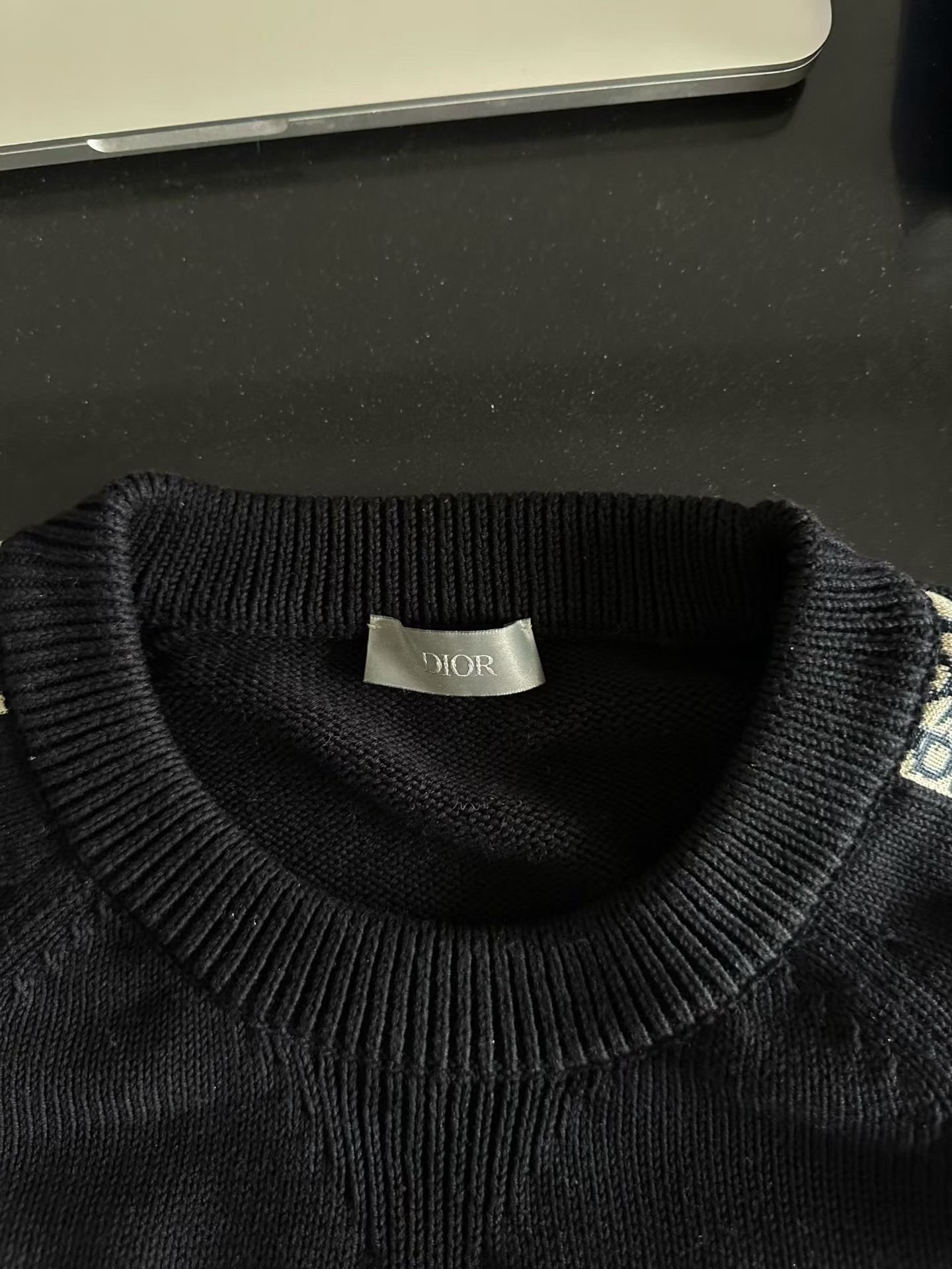 Dior Side Monogram Sweater — detail