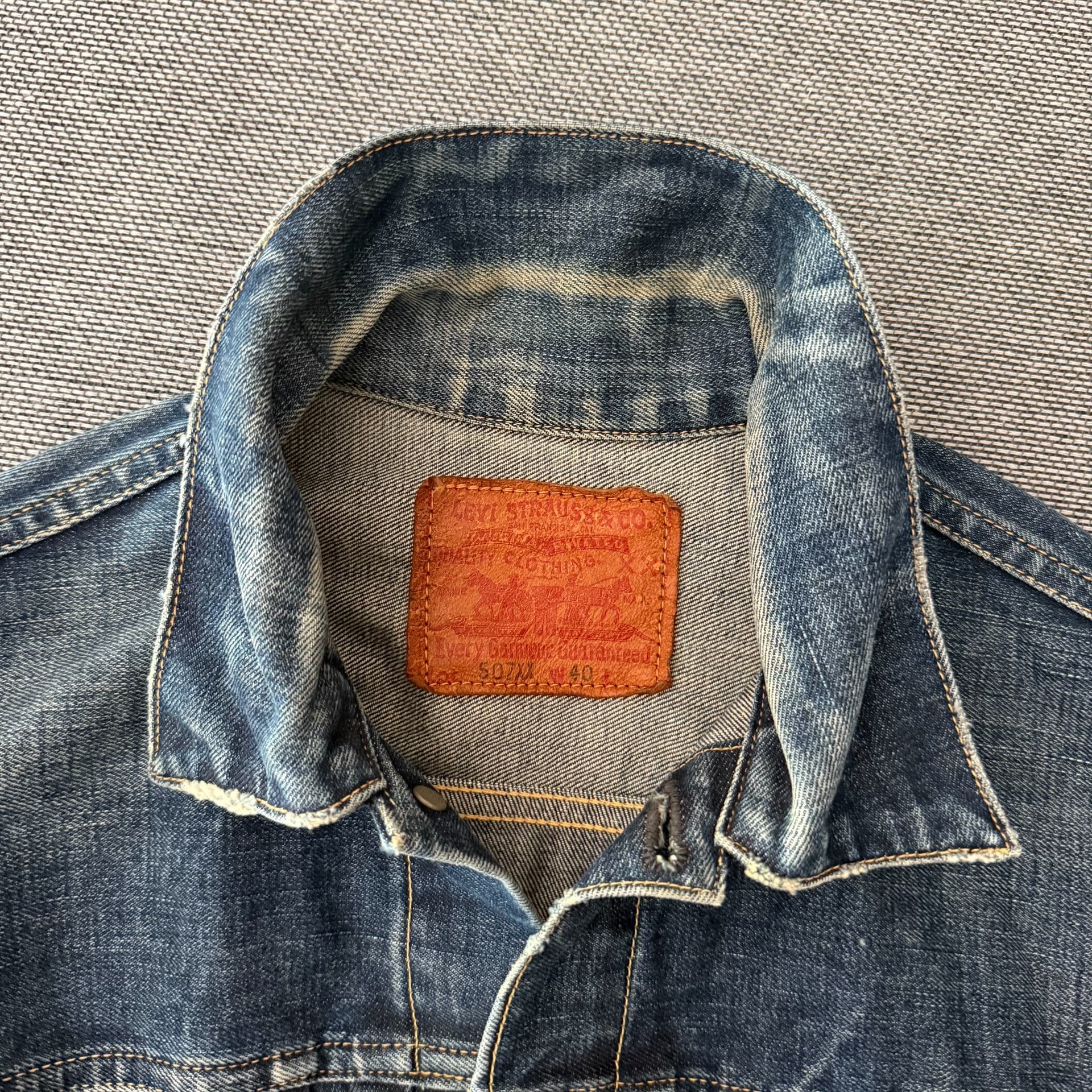 Levi's LVC507xx J22 Washed Denim Jacket — detail