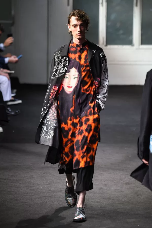 Yohji Yamamoto 19SS Leopard Print Shirt Jacket — detail