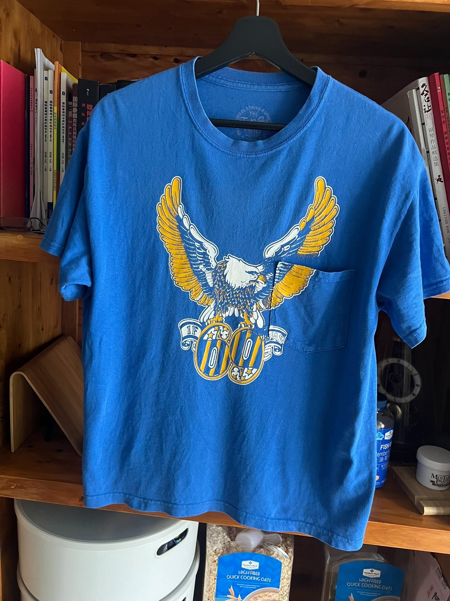 Tenderloin Harley Eagle Indigo Short Sleeve T — detail