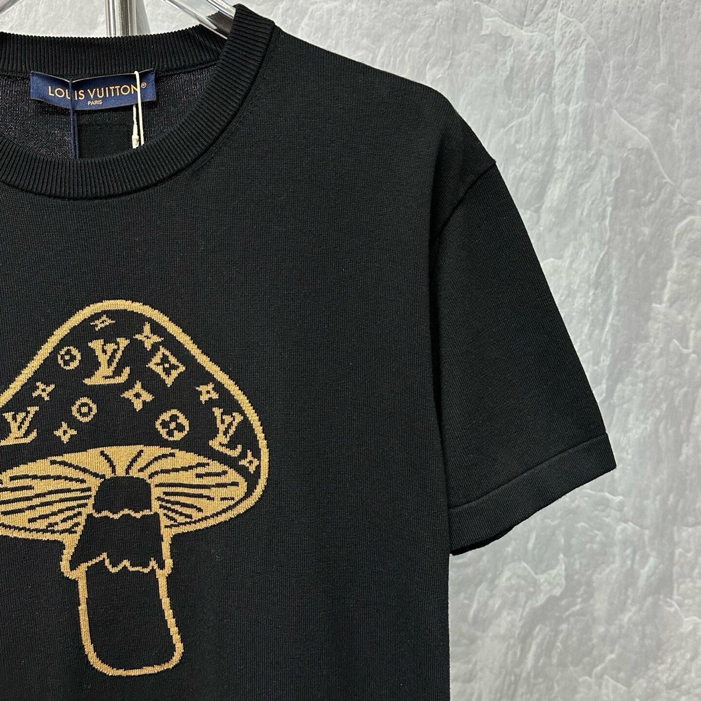 Louis Vuitton SS26 Mushroom Intarsia T-Shirt — detail