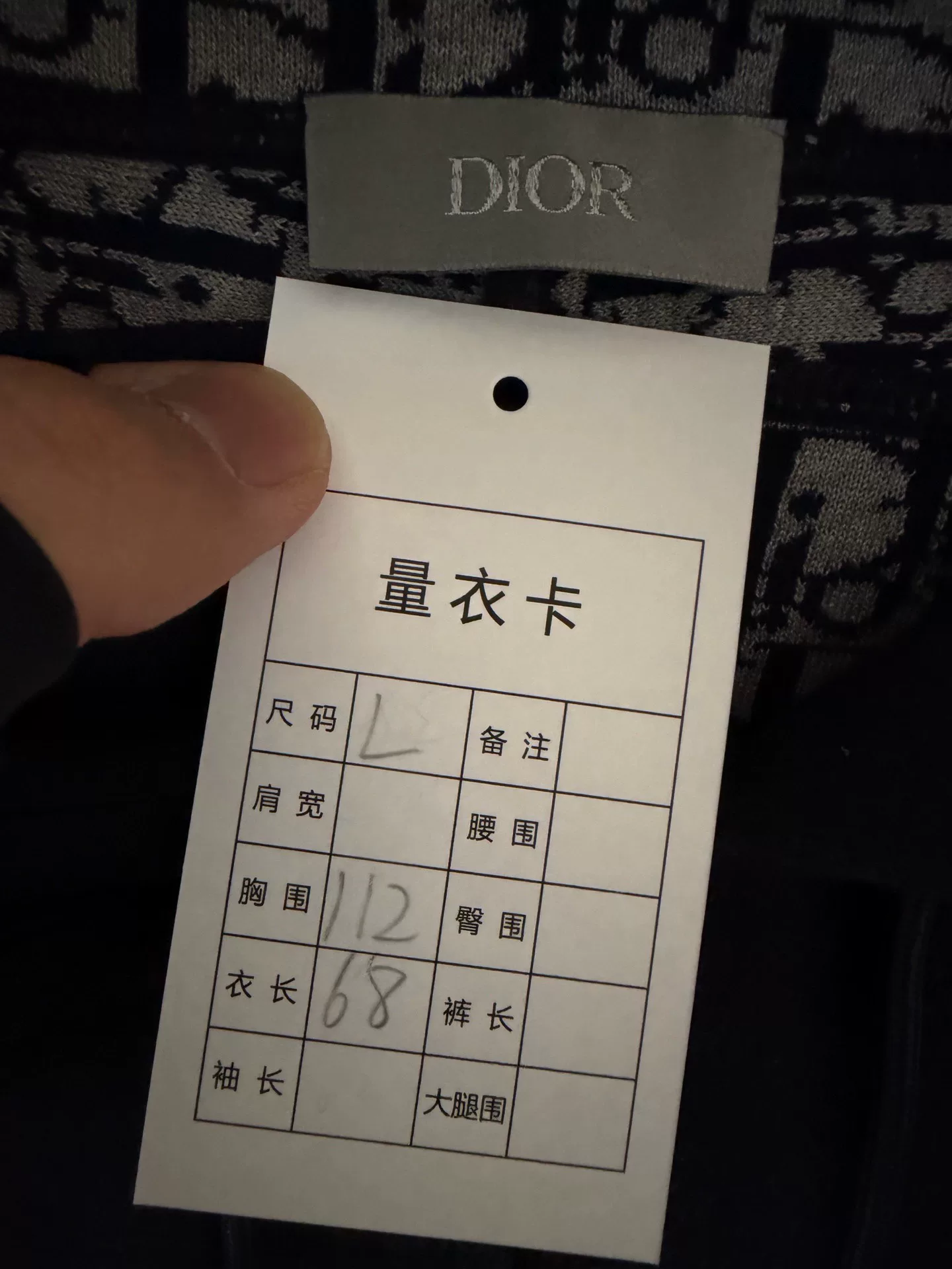 Dior Navy Hooded Jacket with Logo Lining — detail