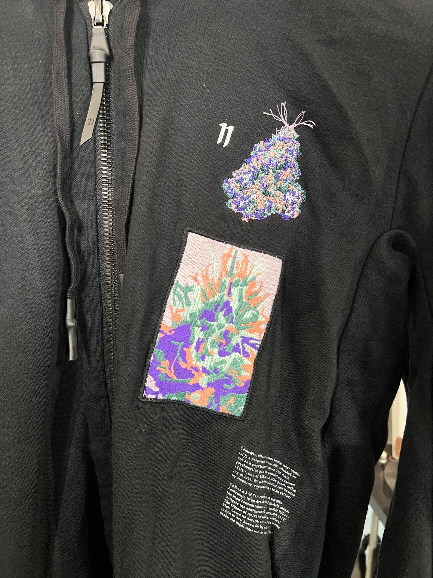 Boris Bidjan Saberi 11by bbs Z2F Hooded Sweatshirt — label
