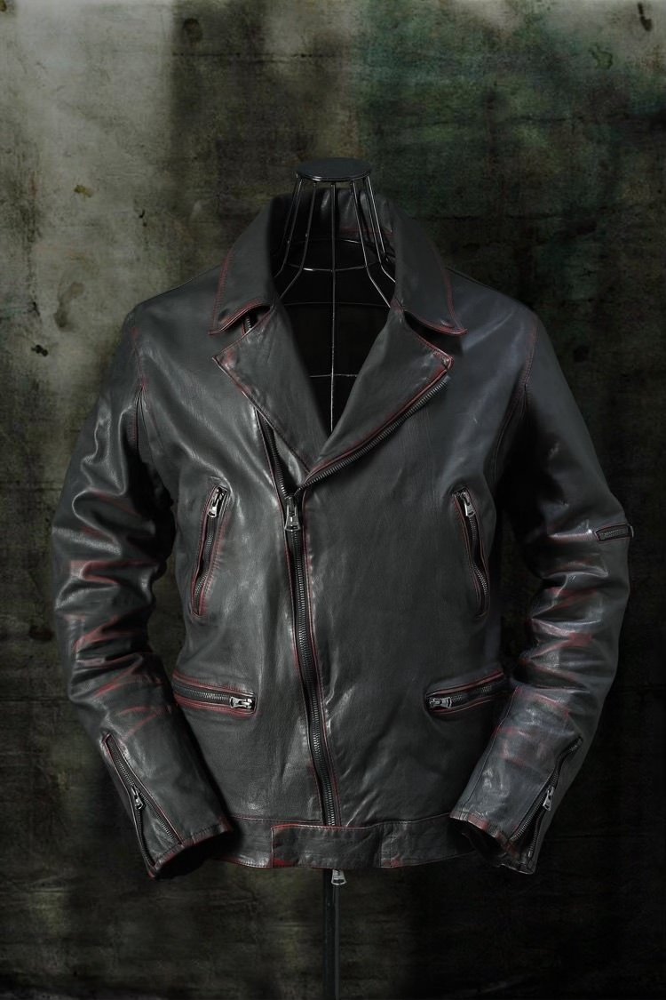 Yohji Yamamoto x ISAMU KATAYAMA 21AW Leather Jacket — detail