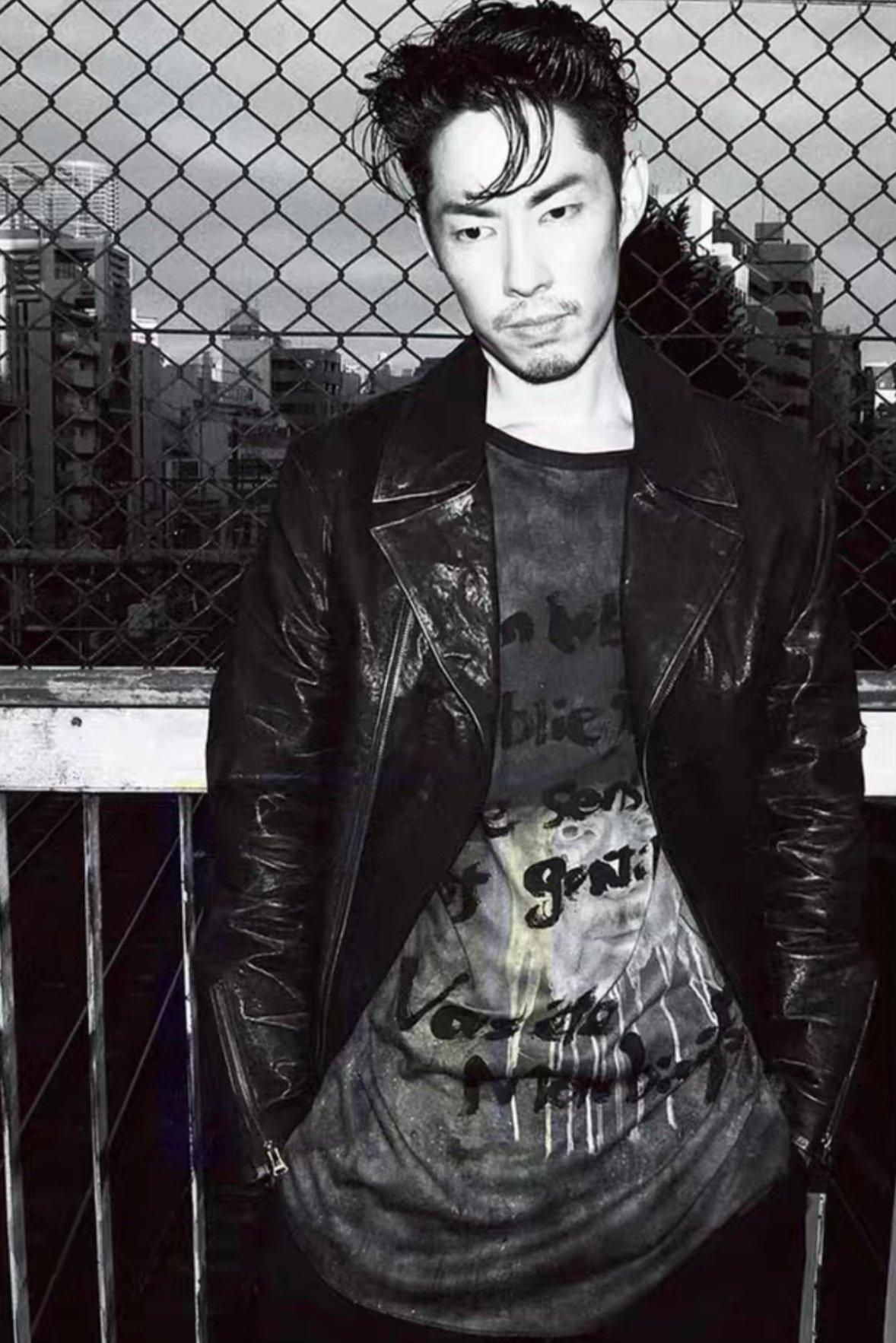 Yohji Yamamoto x ISAMU KATAYAMA 21AW Leather Jacket — label