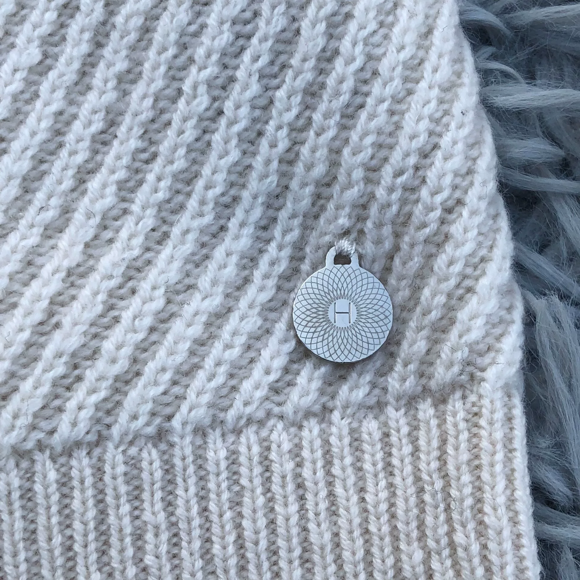 Hermes Badge Logo Cashmere Sweater — front