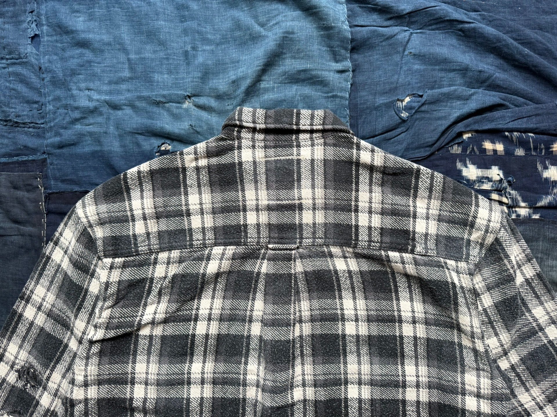 MADNESS Shredded Check Shirt — label