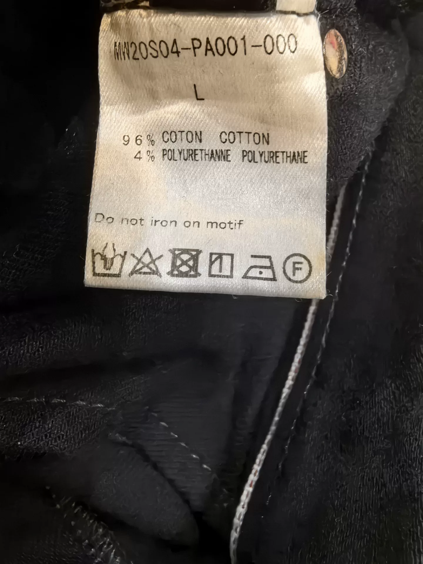 mastermind JAPAN MMJ Black Jeans — label