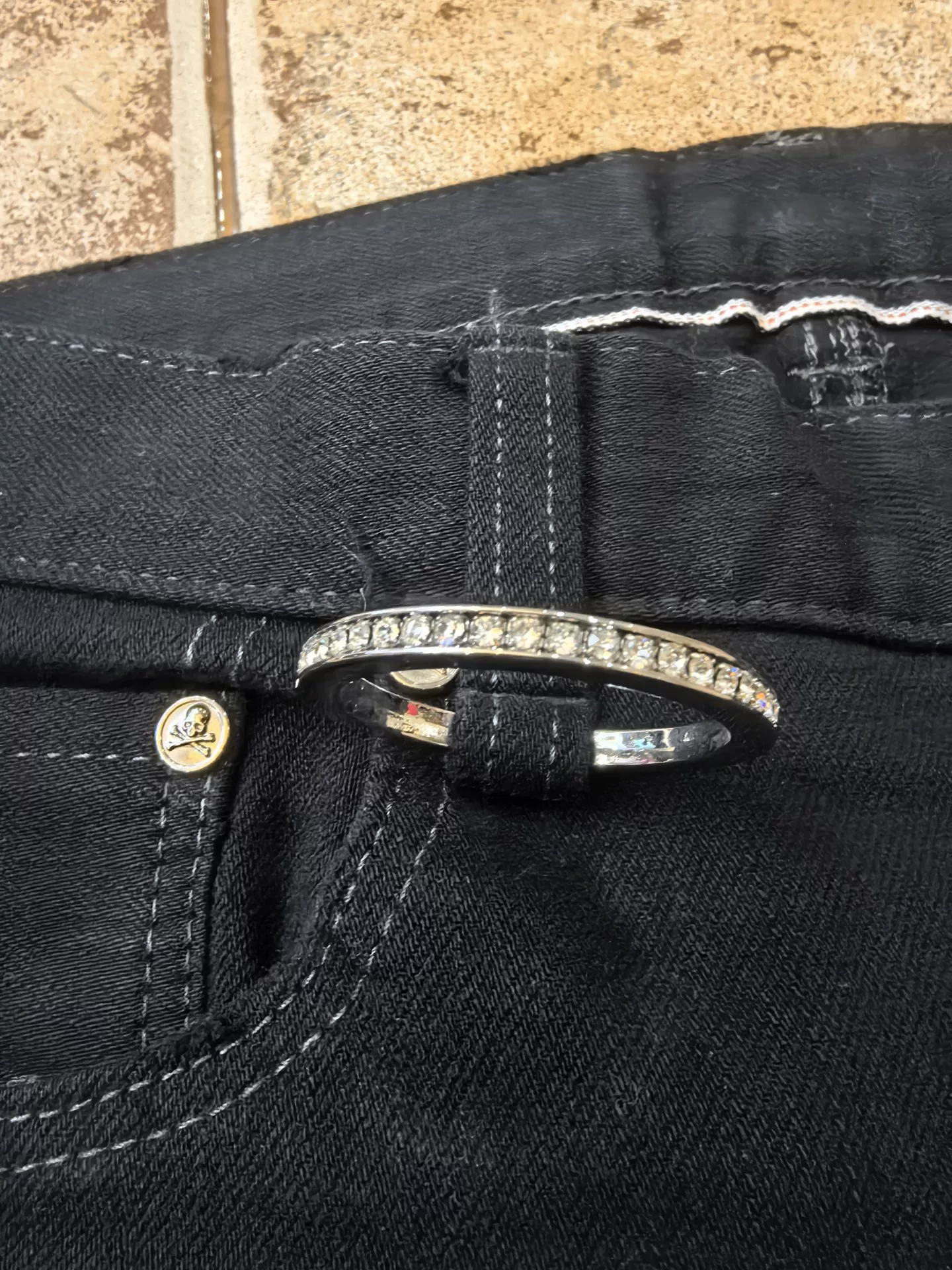 mastermind JAPAN MMJ Black Jeans — back