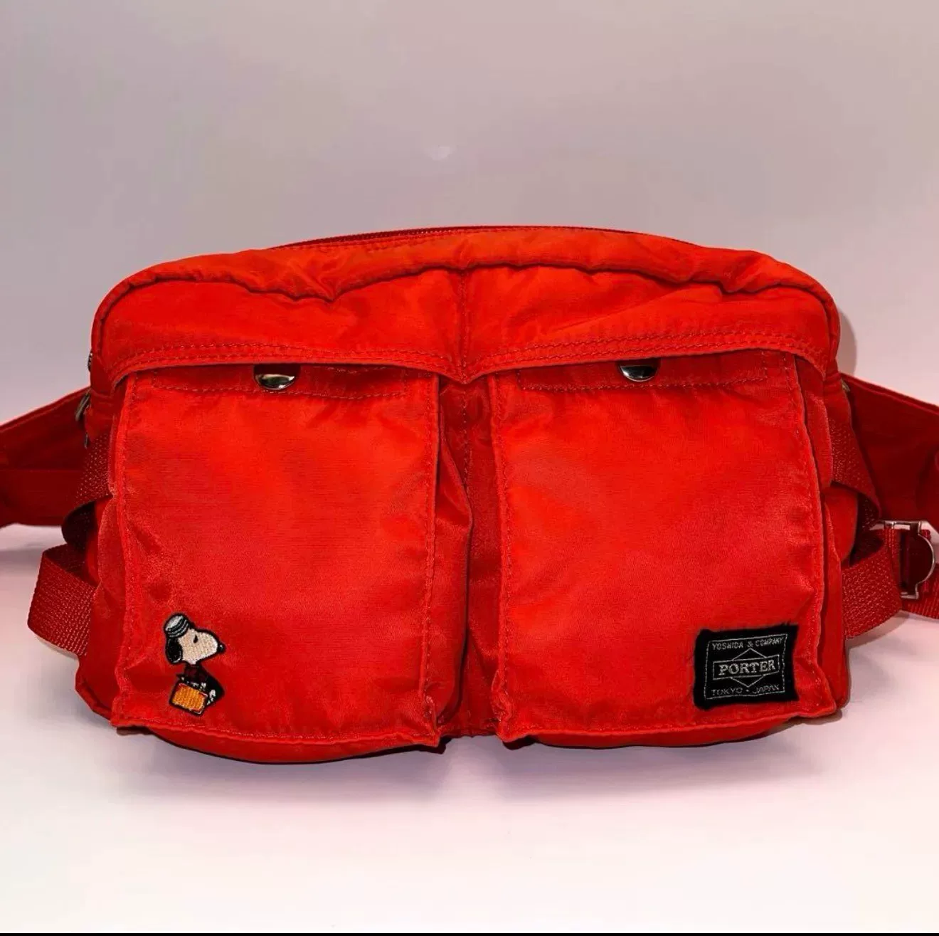 PORTER x Snoopy Collaborative Waist Bag — detail