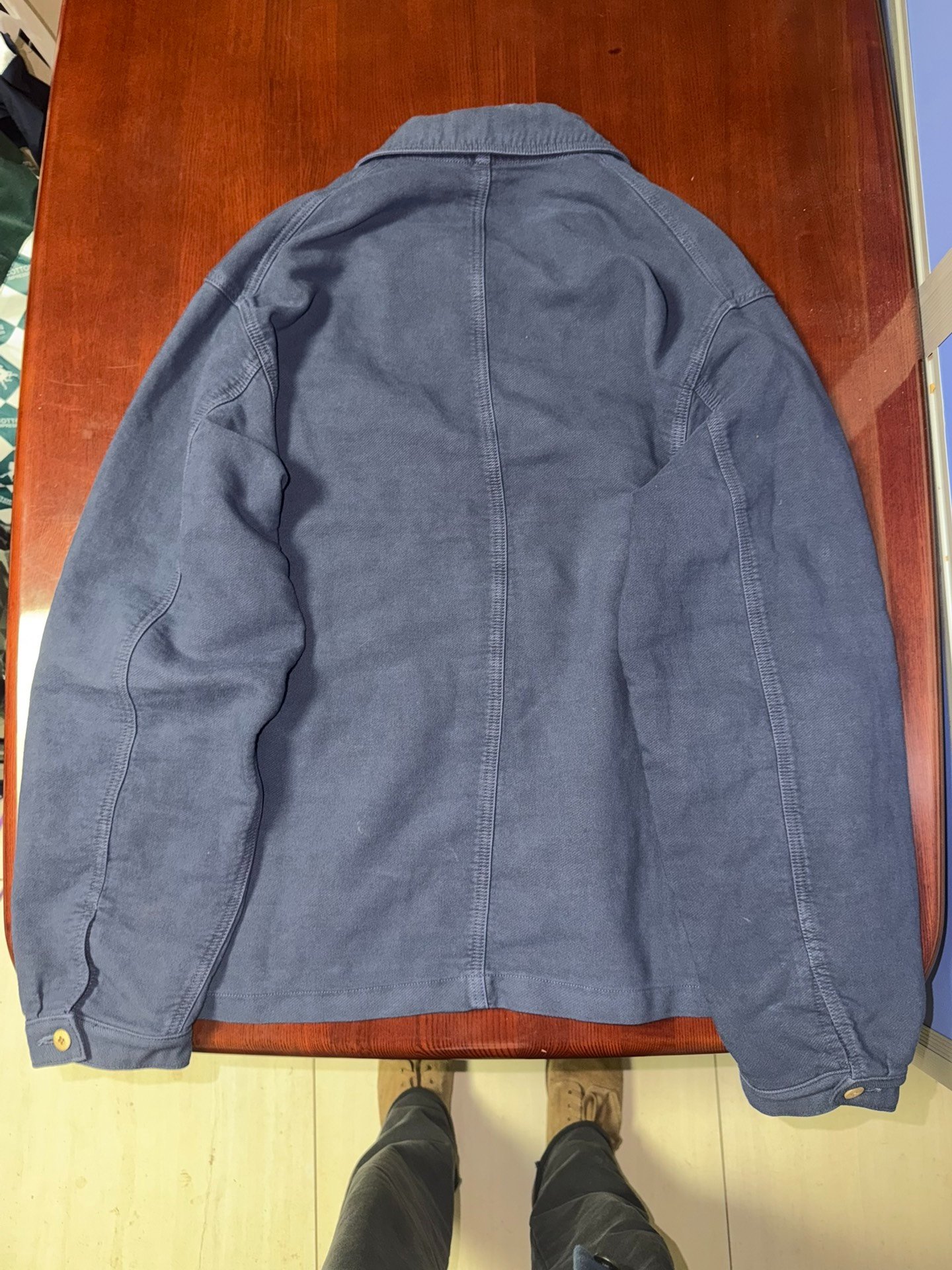 VISVIM TRAVAIL COVERALL MOLESKIN DMGD — front