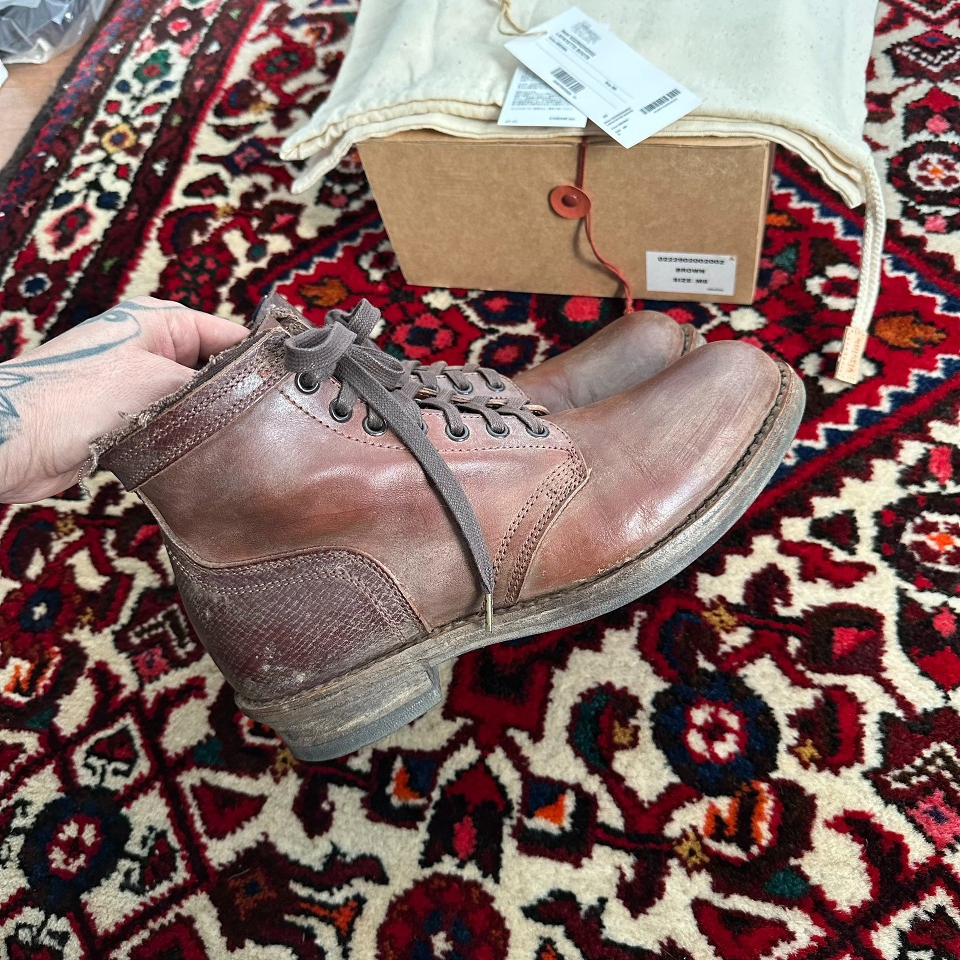 visvim 22AW ICT Lafayette Mud-Dyed Boots — back