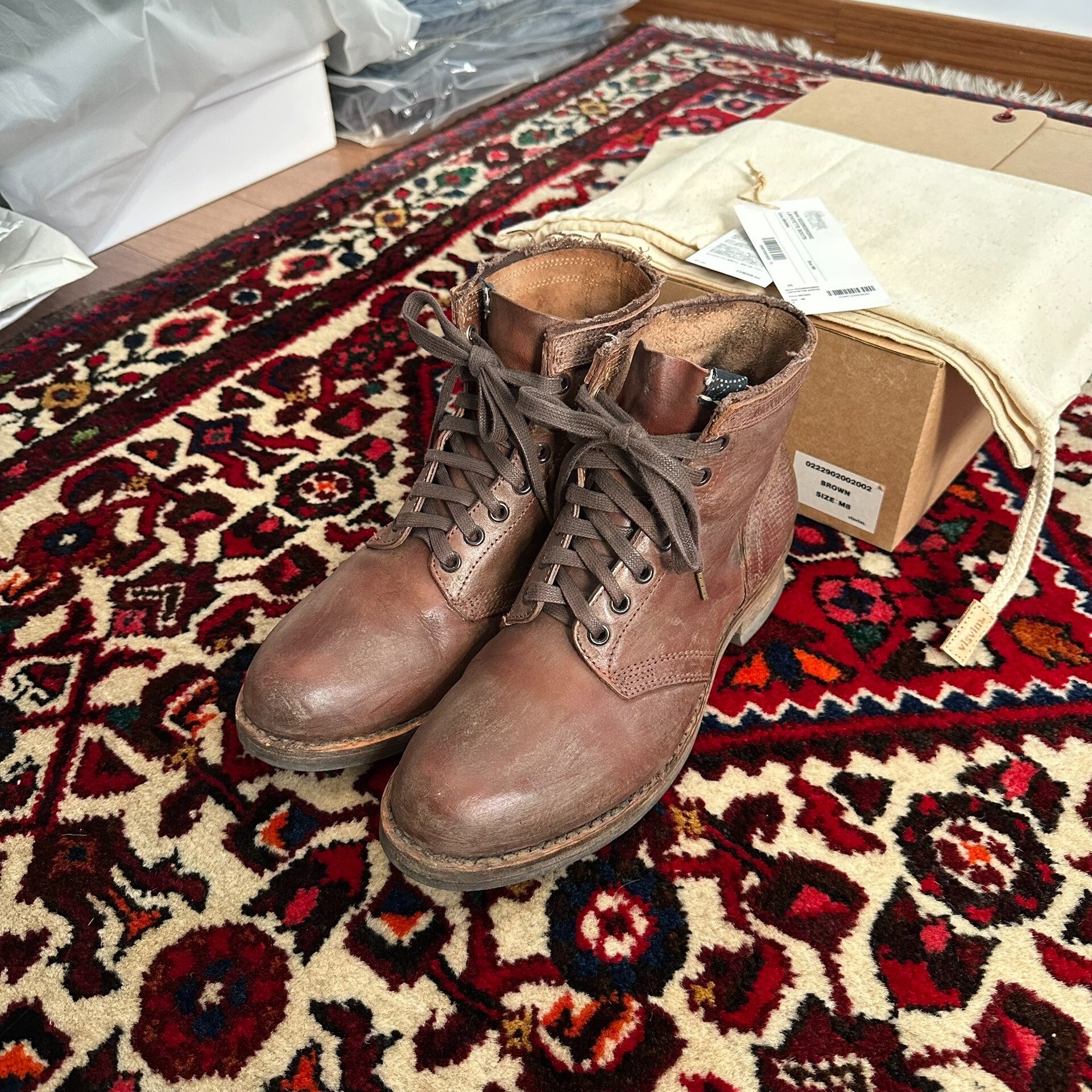 visvim 22AW ICT Lafayette Mud-Dyed Boots — detail