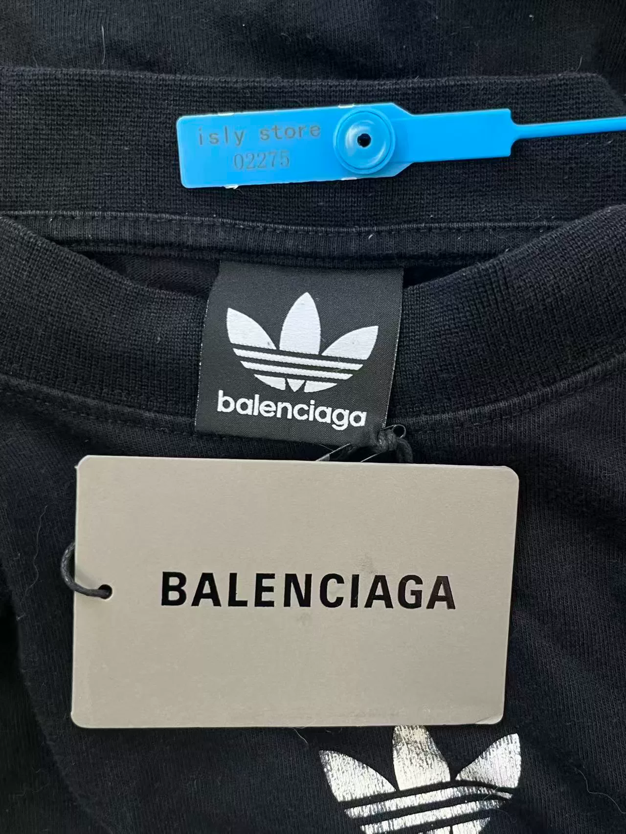 Balenciaga x adidas Logo Short-Sleeve T-Shirt — label