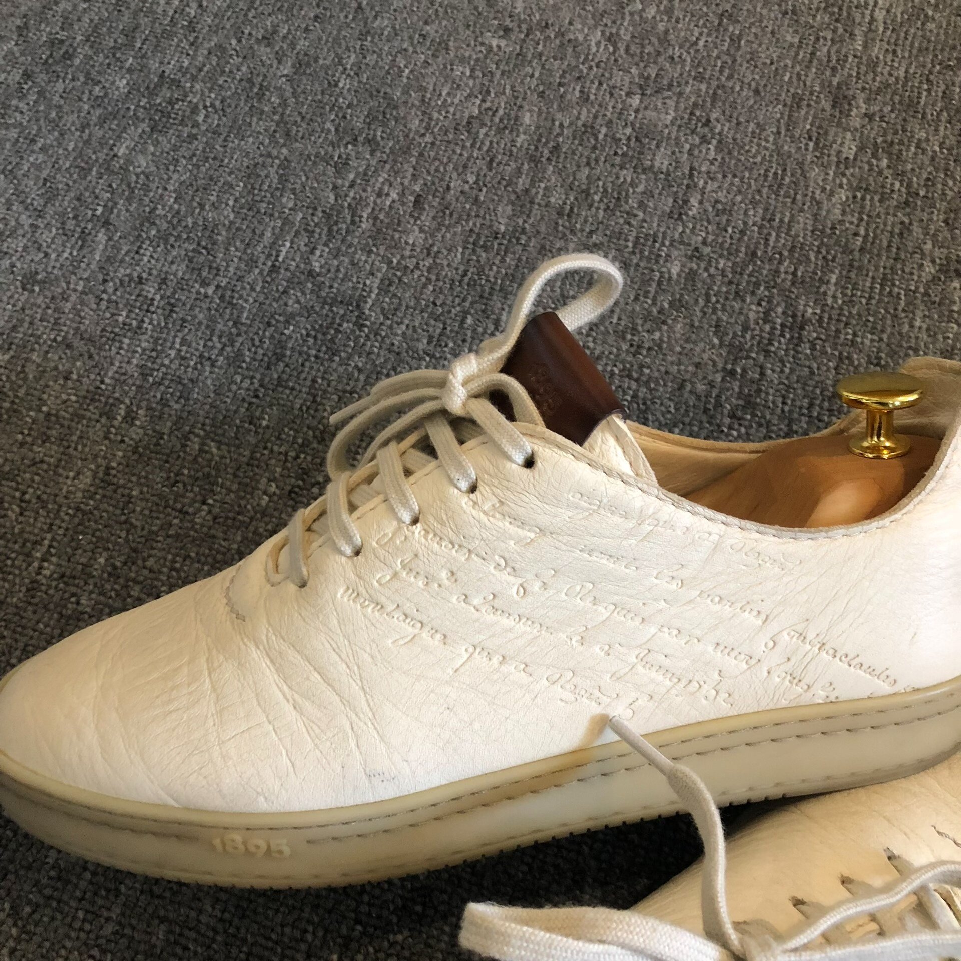 Berluti White Casual Lace-up Shoes — back