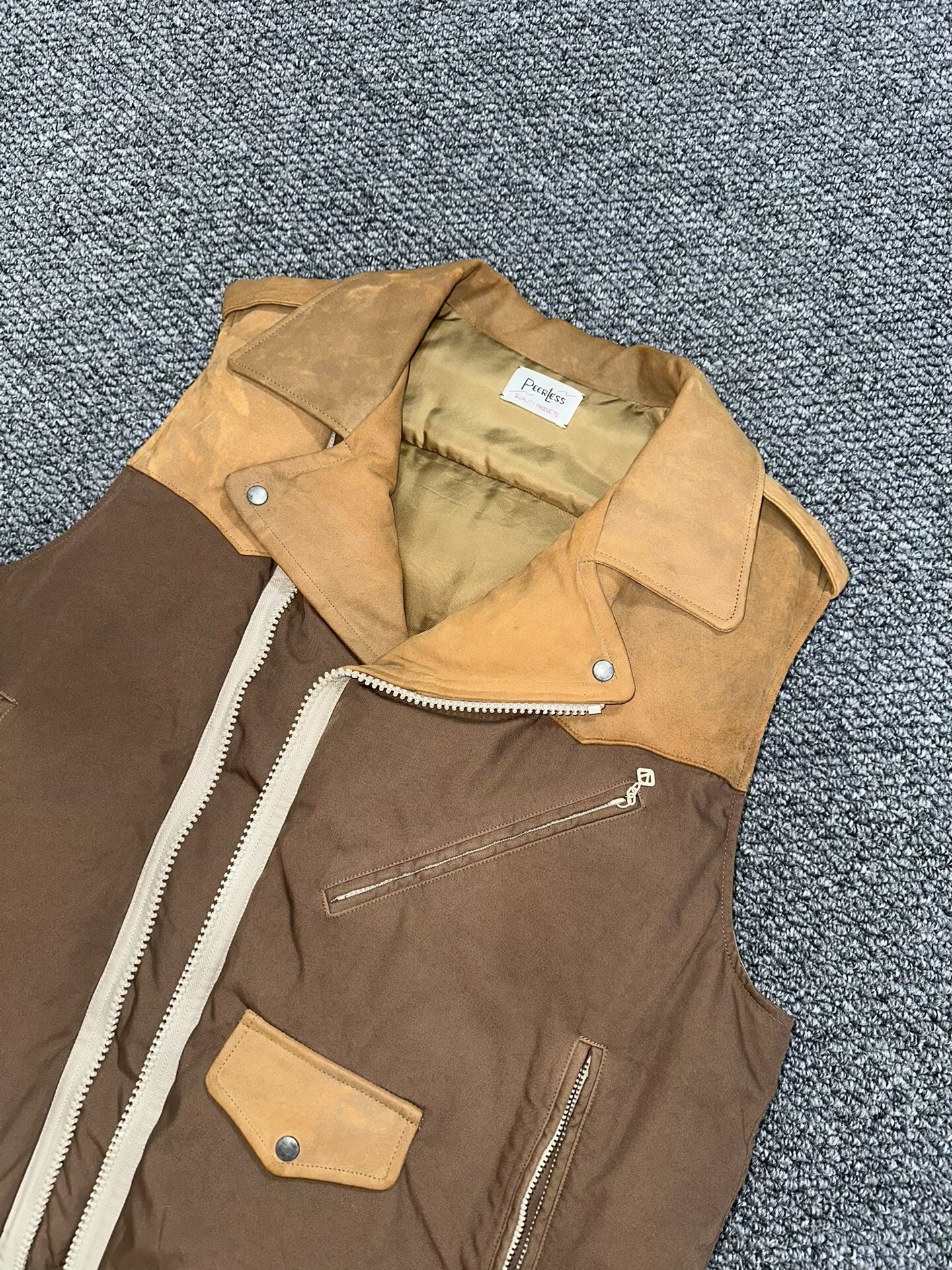 Visvim Strabler Sheepskin Down Vest — front