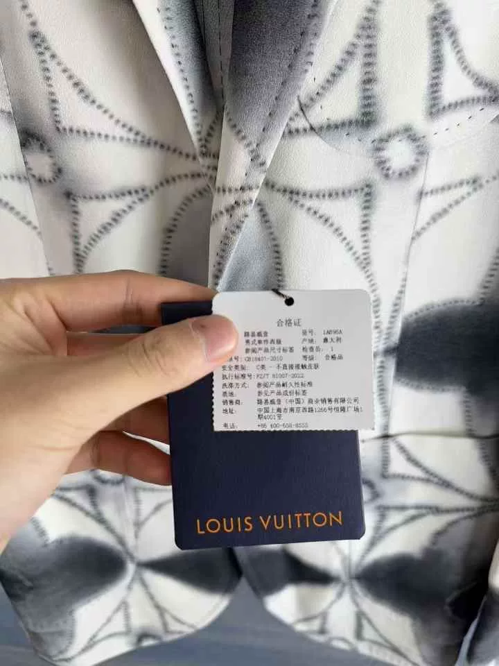 Louis Vuitton Ink Floral Print Suit — back