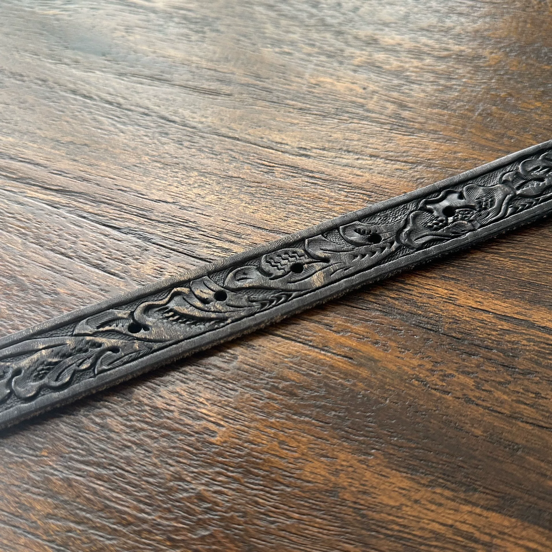 Vintage Ralph Lauren RRL Engraved Belt — back