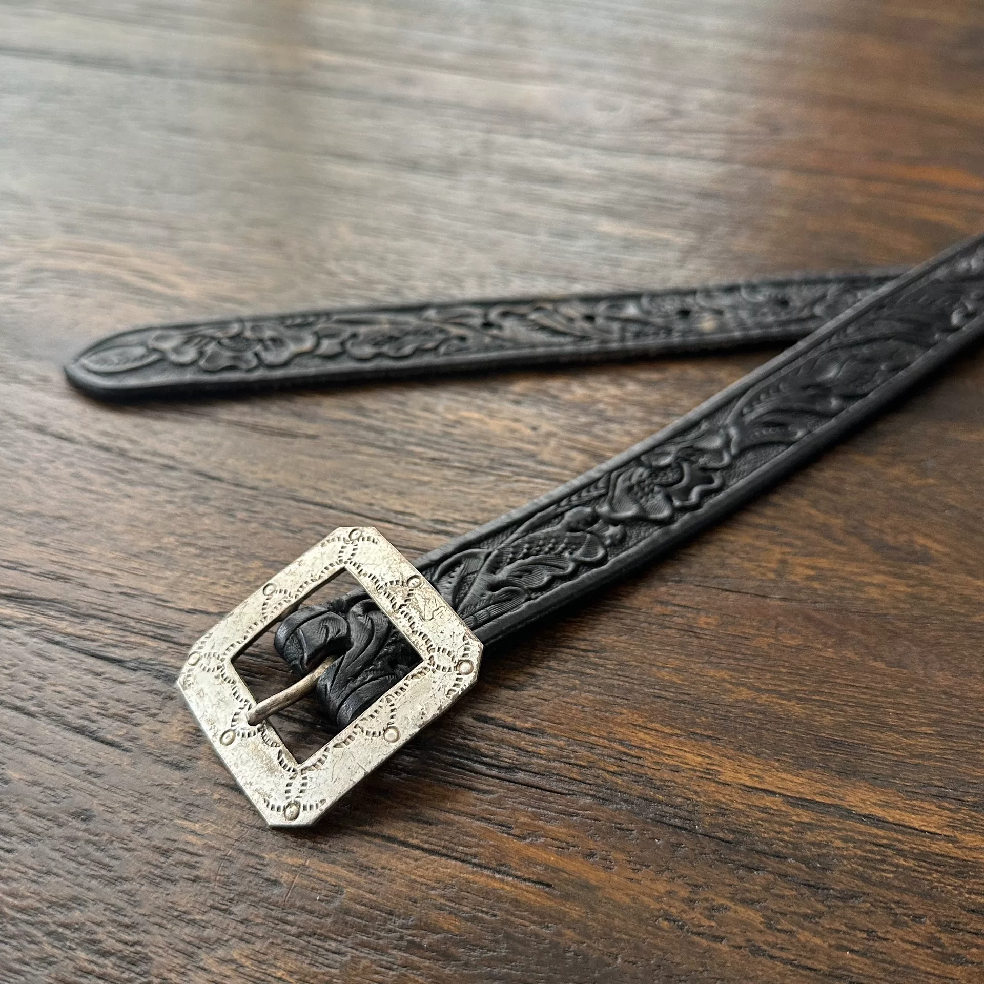 Vintage Ralph Lauren RRL Engraved Belt — detail
