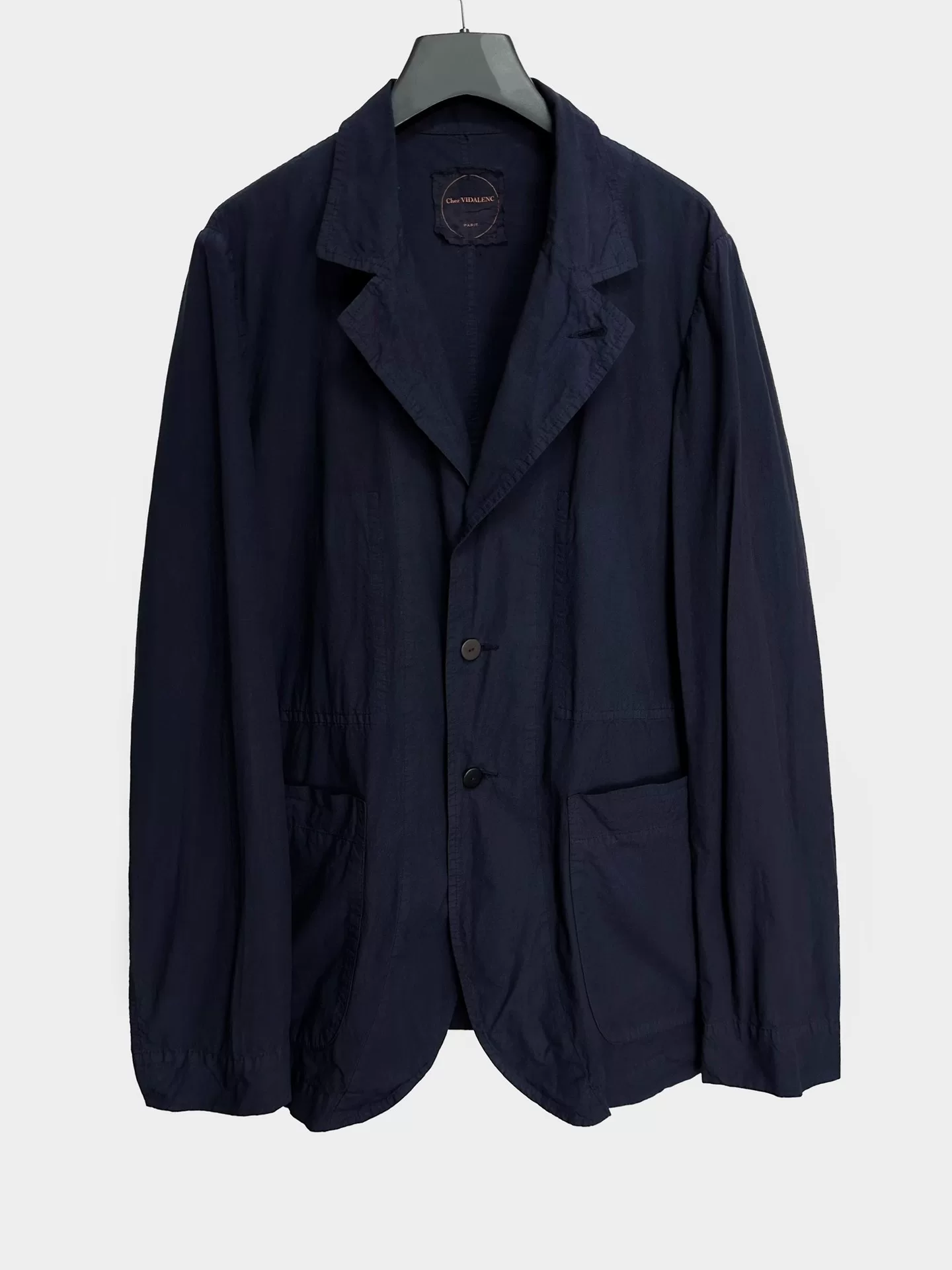 Chez VIDALENC Indigo Paper Cotton Coat