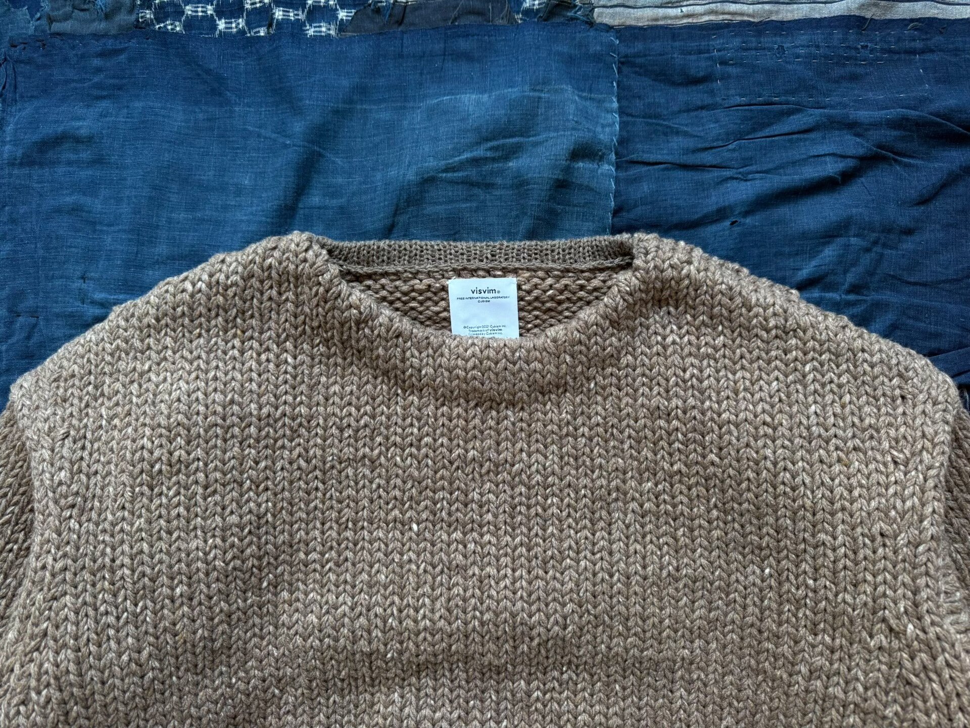 VISVIM 25AW AMPLUS BOATNECK HAND KNIT — back