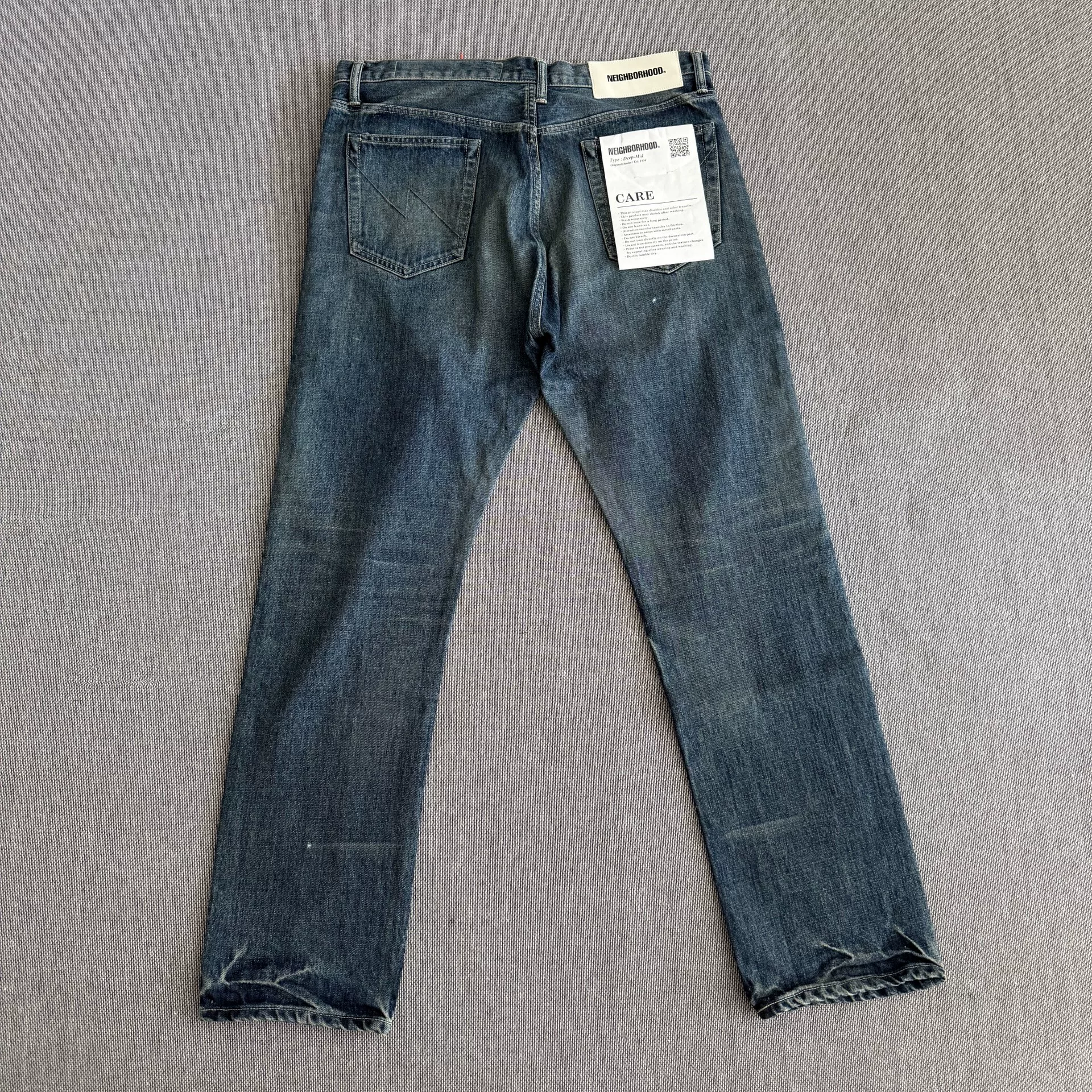 Neighborhood 22AW Washed Jeans — detail