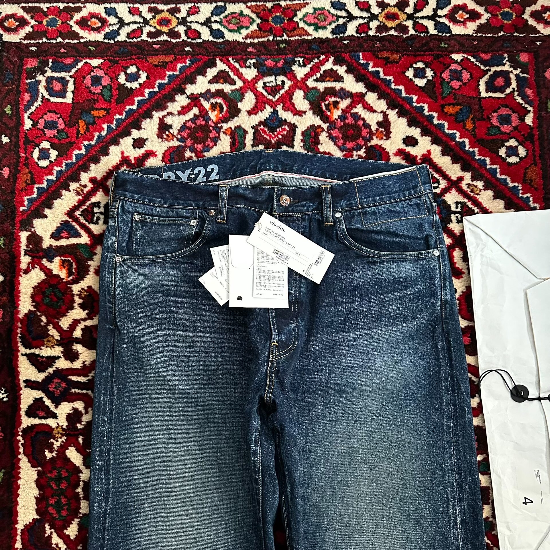 Visvim 23AW 00 Dry22 Washed Jeans — label