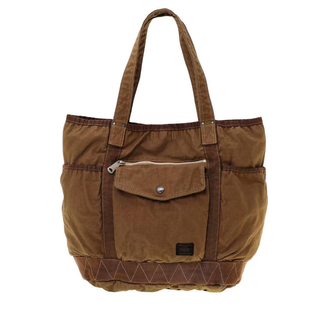 PORTER CRAG Large Coyote Brown Tote — front