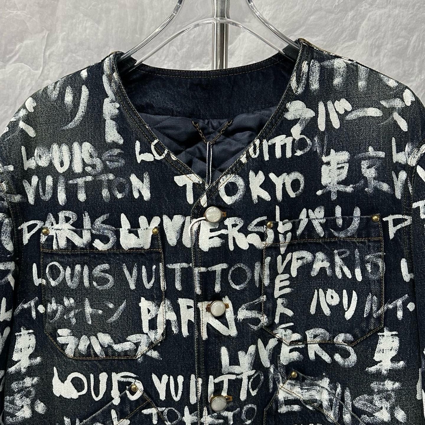 Louis Vuitton Nigo FW25 Graffiti Denim Jacket — front