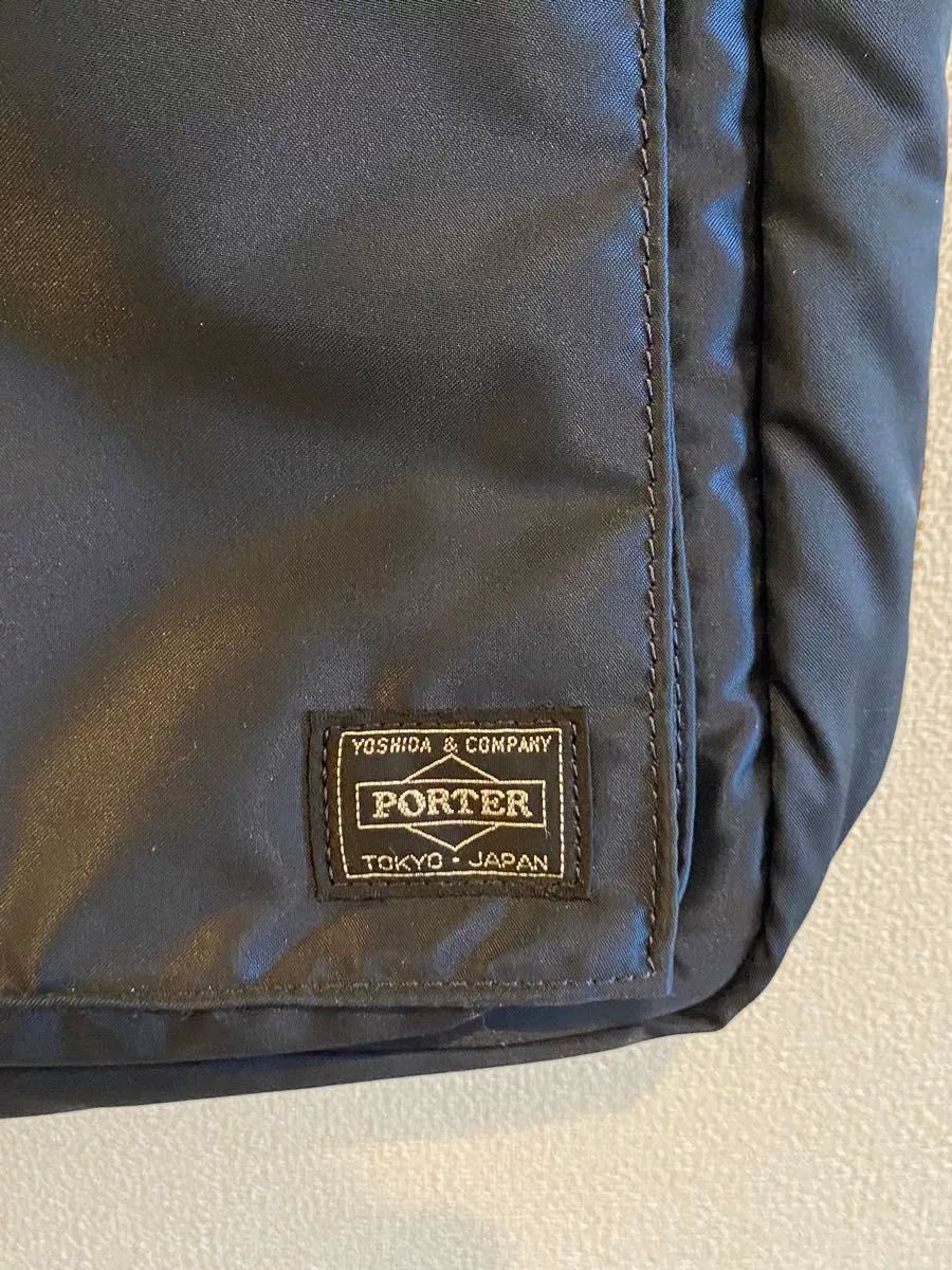 PORTER TANKER 2WAY Iron Blue Tote — front