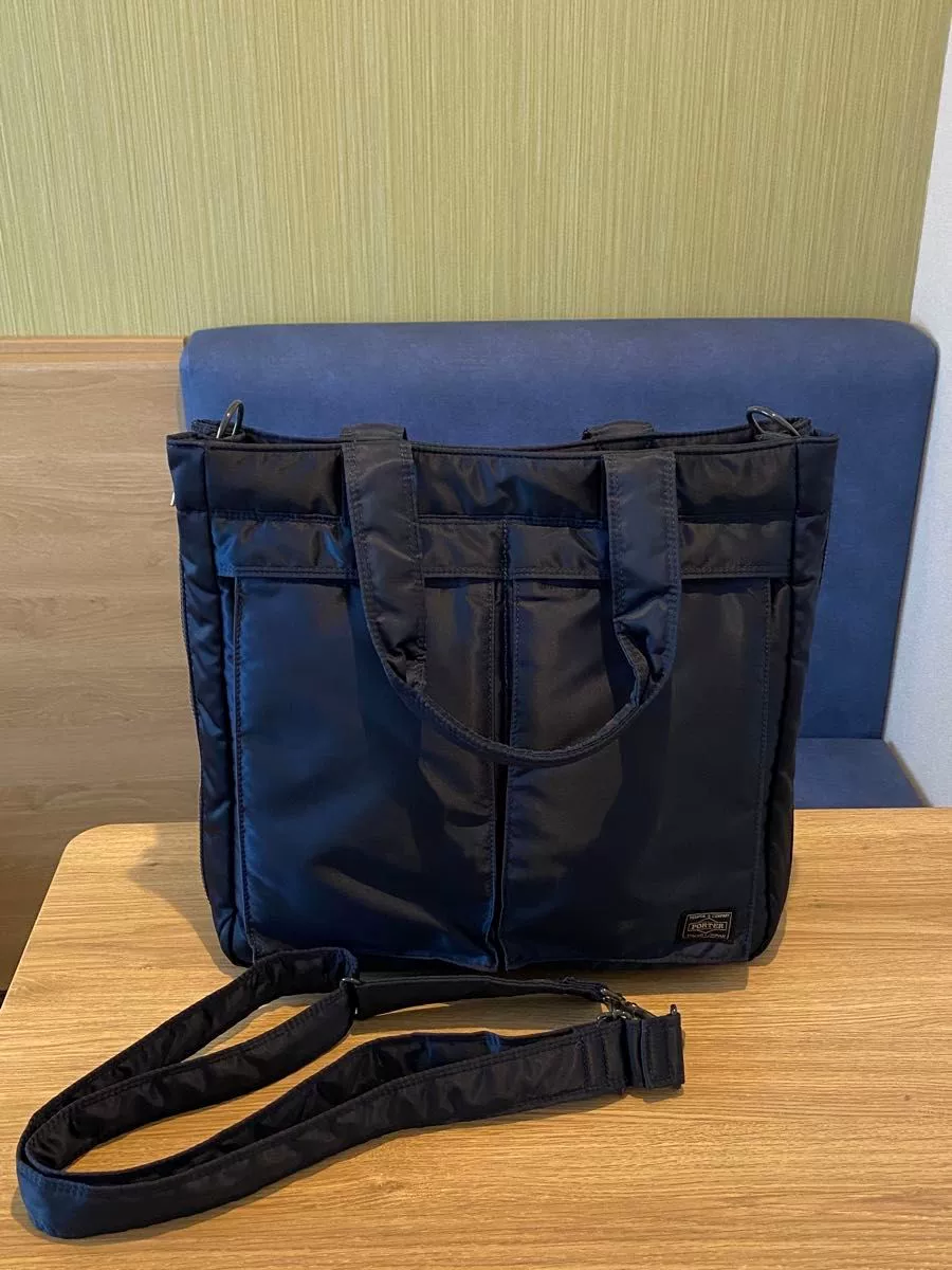 PORTER TANKER 2WAY Iron Blue Tote