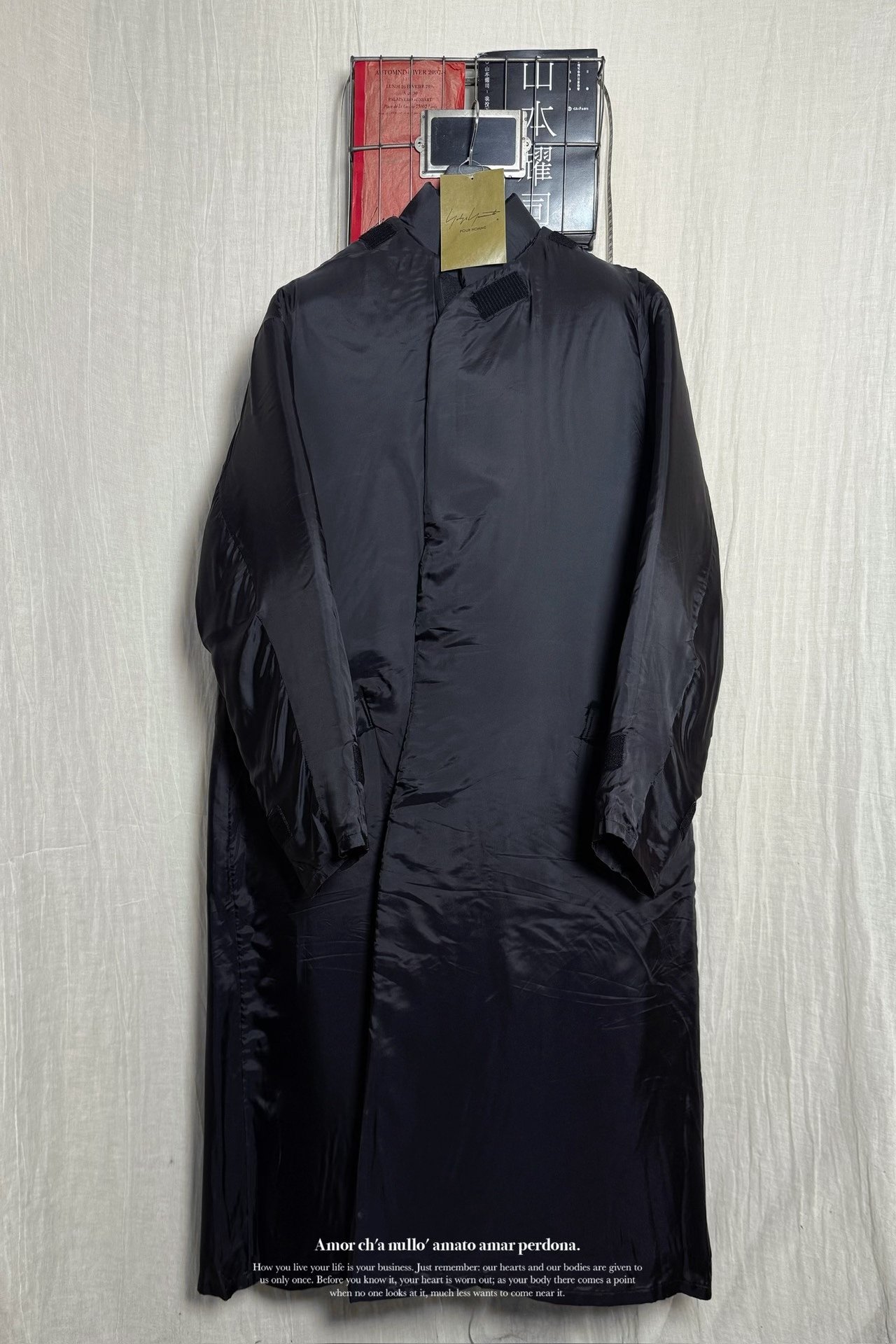 Yohji Yamamoto 21AW Oversize Space Cotton Coat — detail