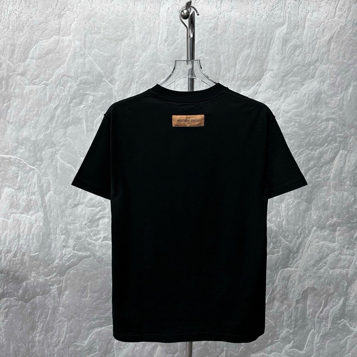 Louis Vuitton SS25 Black Embossed Short Sleeve XL — detail