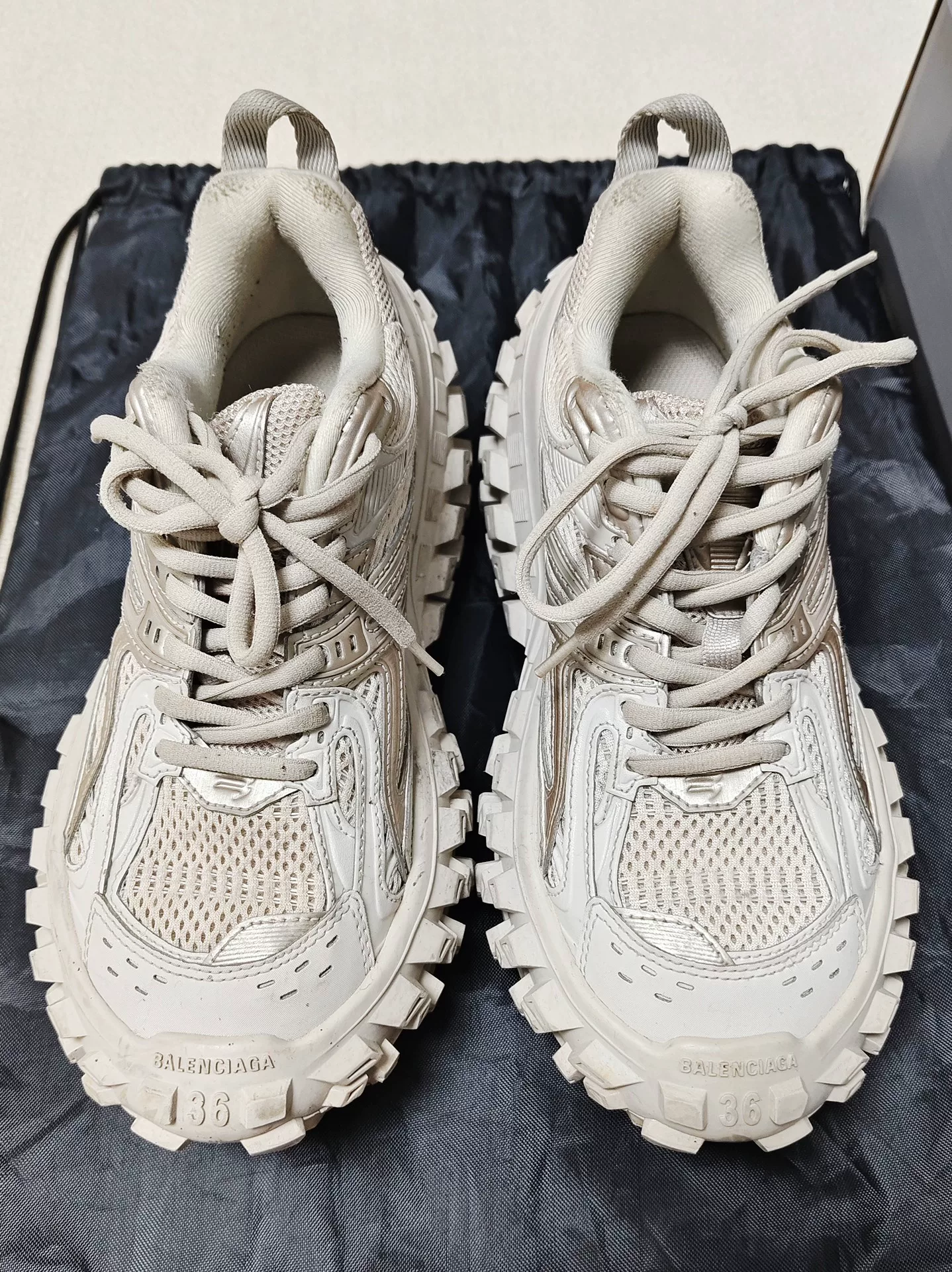 Balenciaga Defender Light Brown Sneakers — back