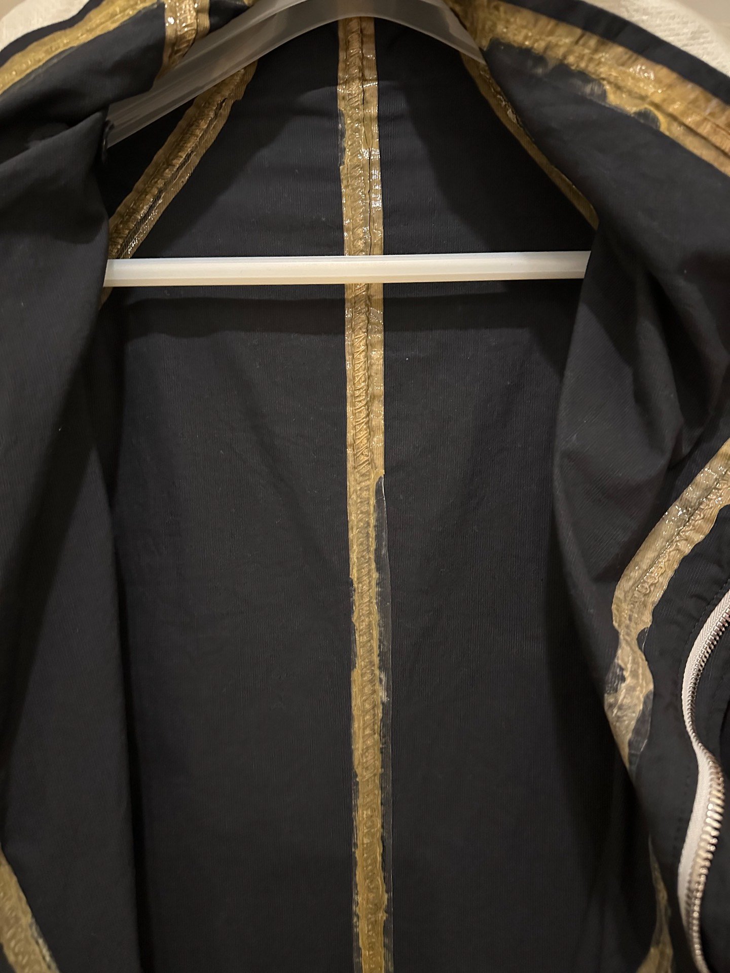 CCP OM2566 Black Mid-Length Parka — detail