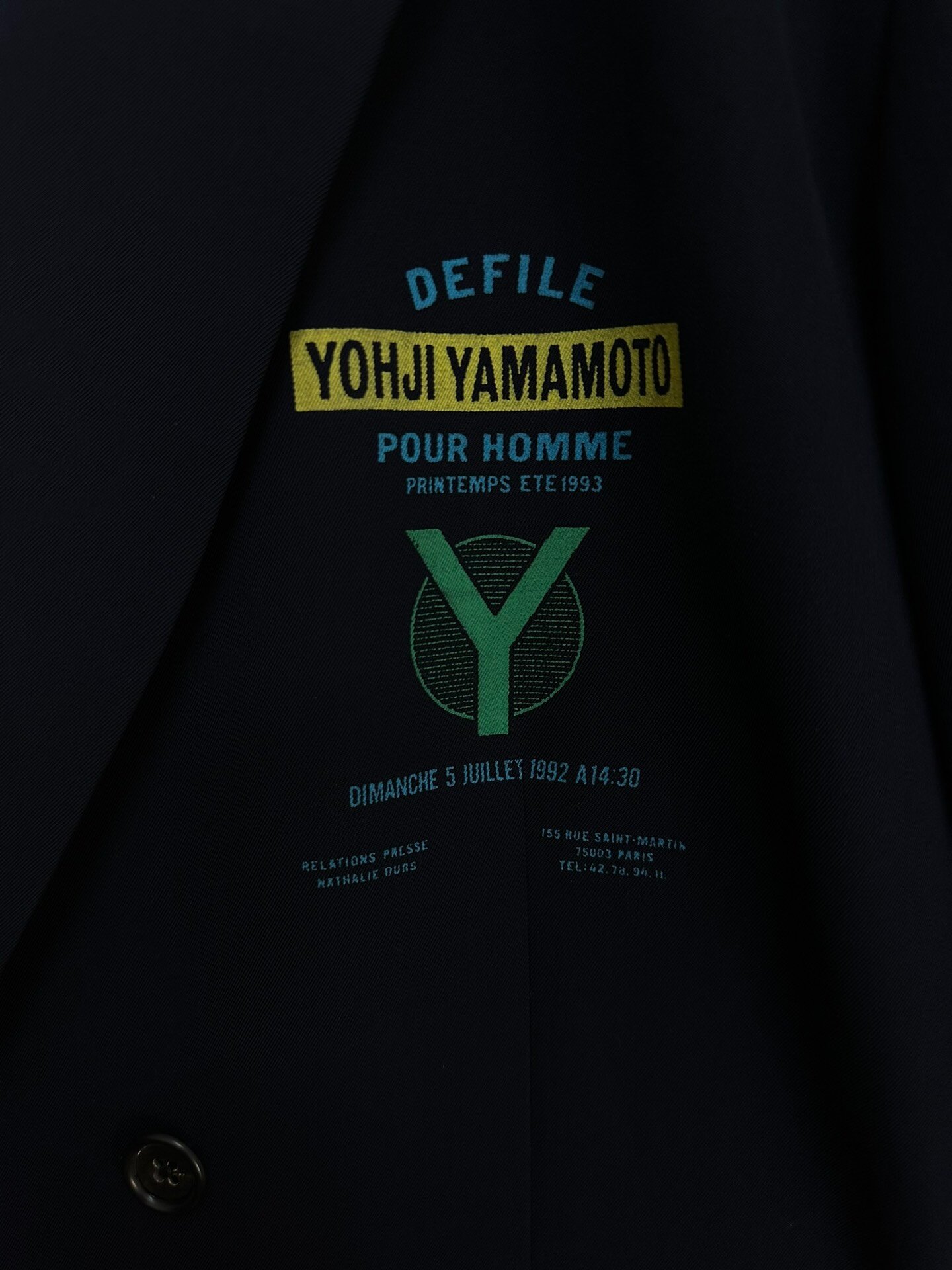 Yohji Yamamoto 93SS Double-Breasted Coat — back