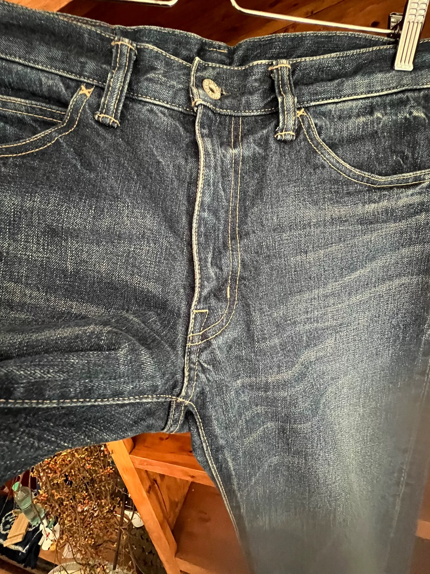 Tenderloin Japanese Vintage Washed Distressed Jeans — label