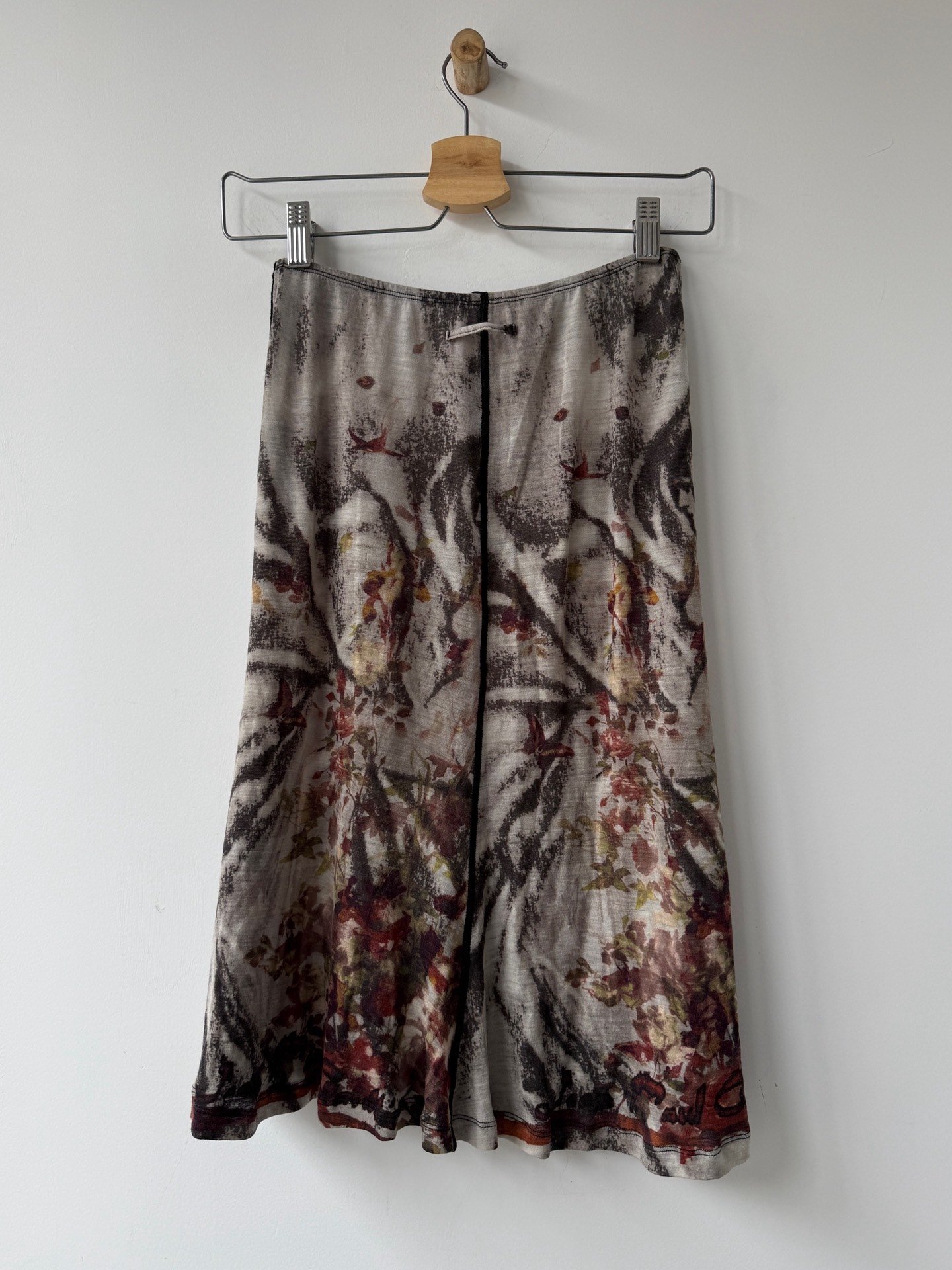 Jean Paul Gaultier Tulle Floral Midi Skirt — front