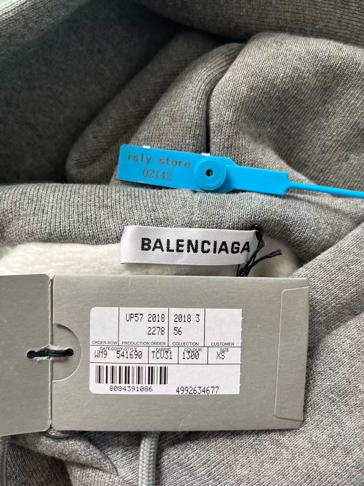 Balenciaga BB Wheat Ear Print Hoodie — label
