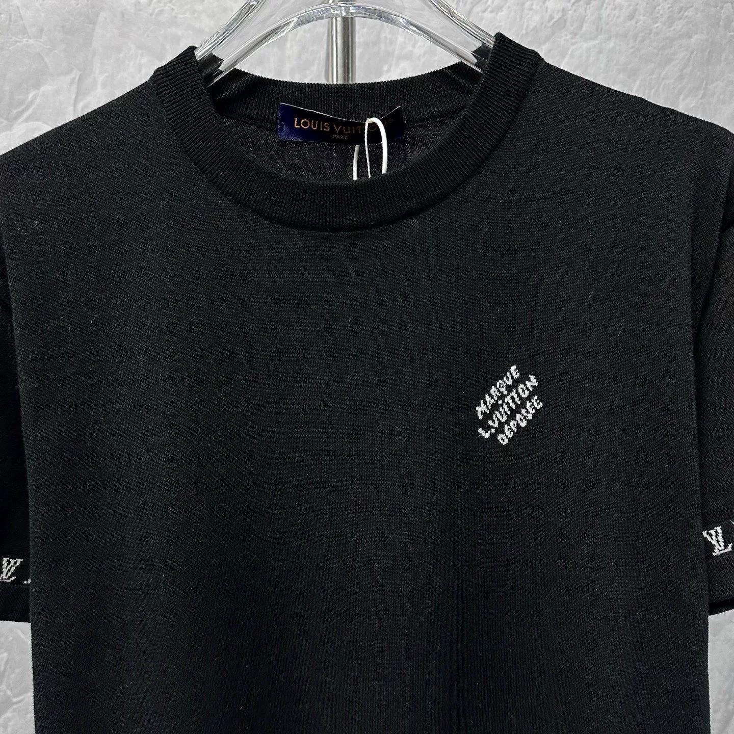 Louis Vuitton SS24 Logo Embroidered Knit Tee — front