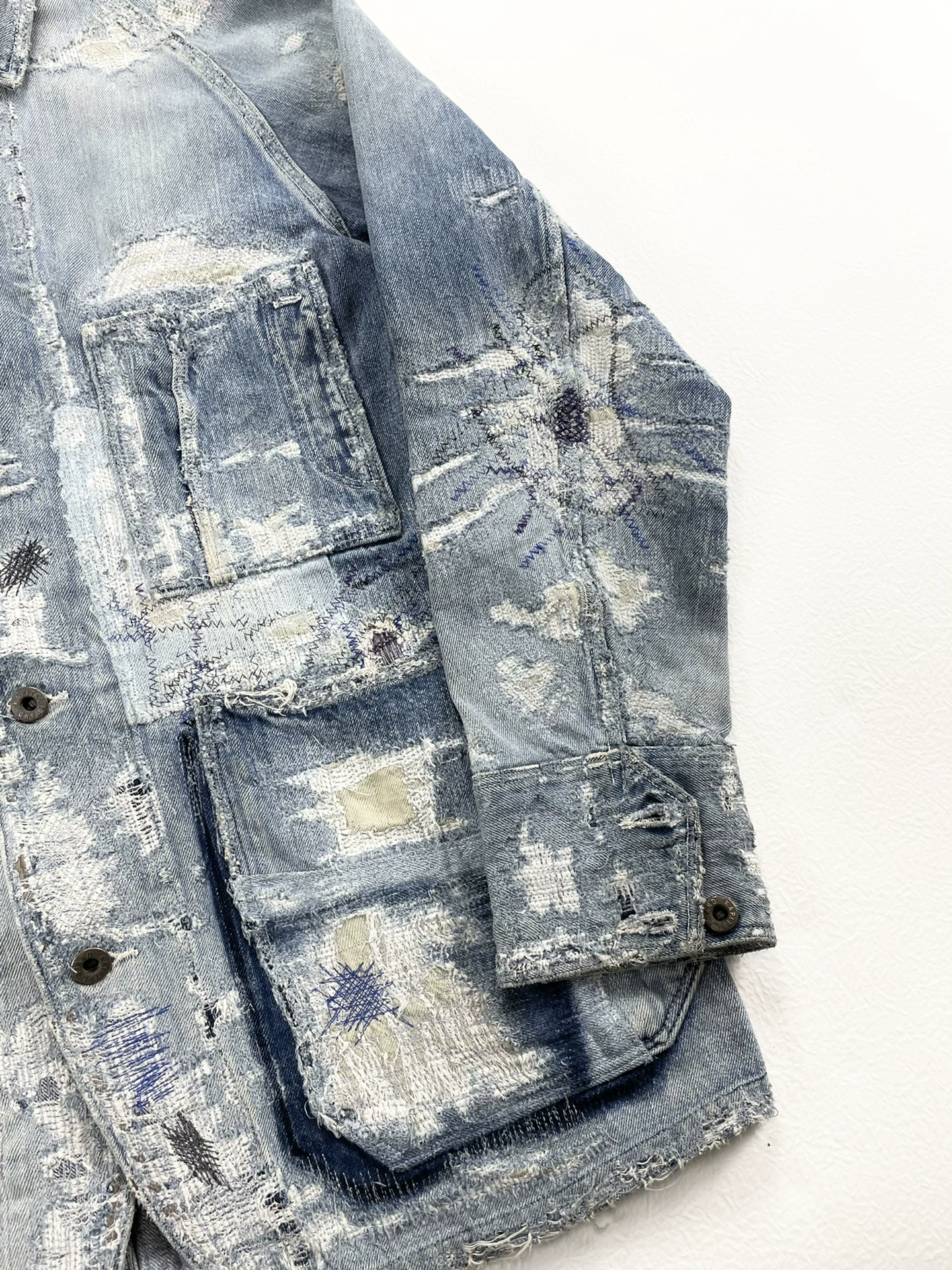 Kapital Boro Distressed Denim Coverall — back