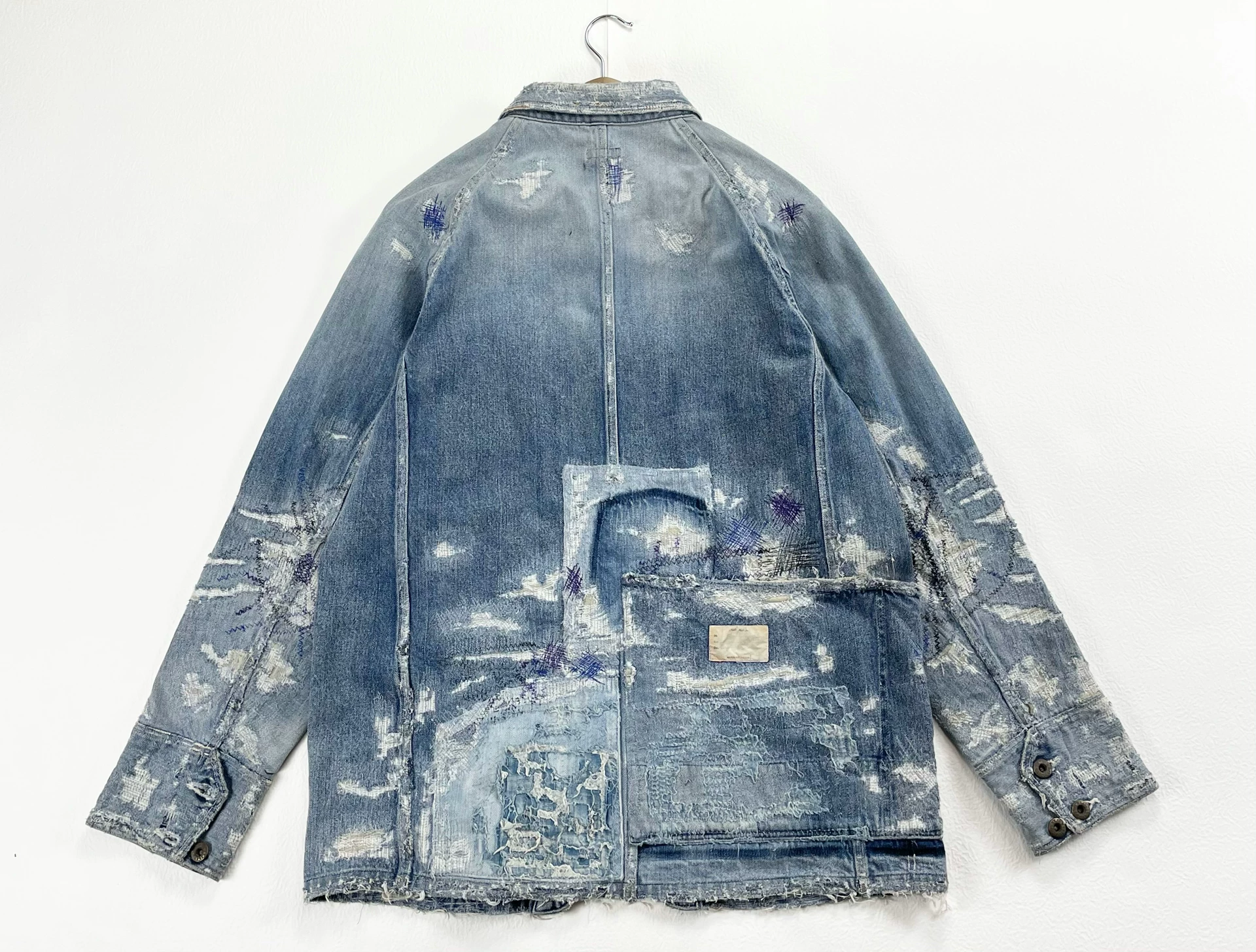Kapital Boro Distressed Denim Coverall — front