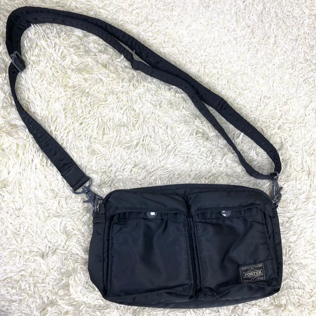 Porter Tanker Black Crossbody Bag