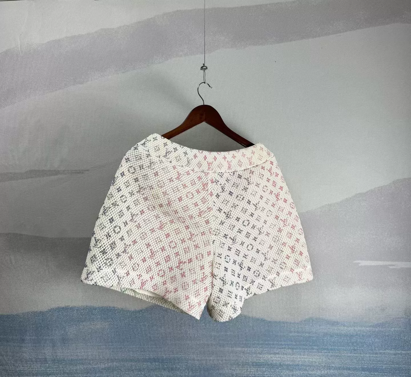 Louis Vuitton Gradient Monogram Organza Shorts — detail