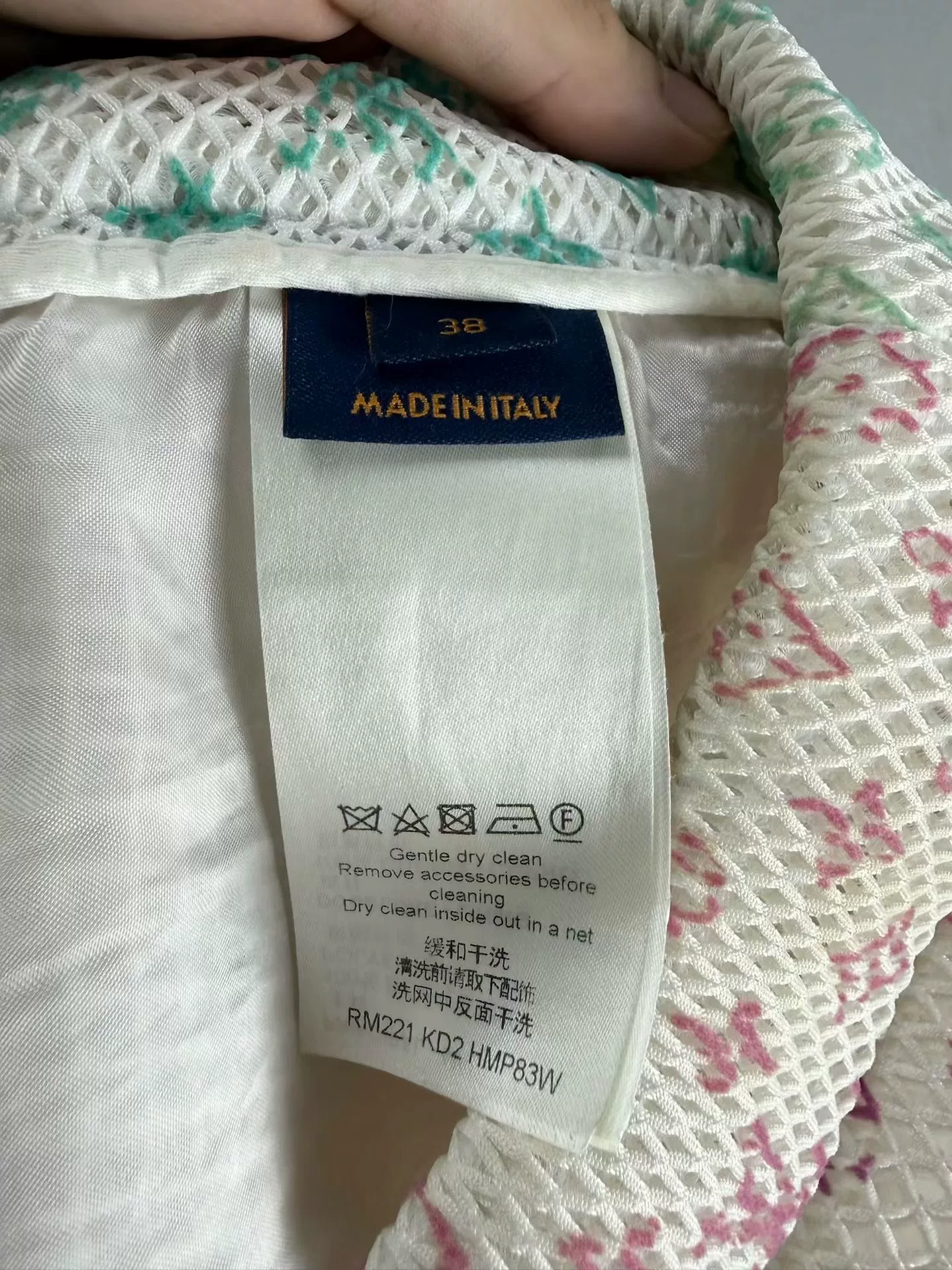 Louis Vuitton Gradient Monogram Organza Shorts — back