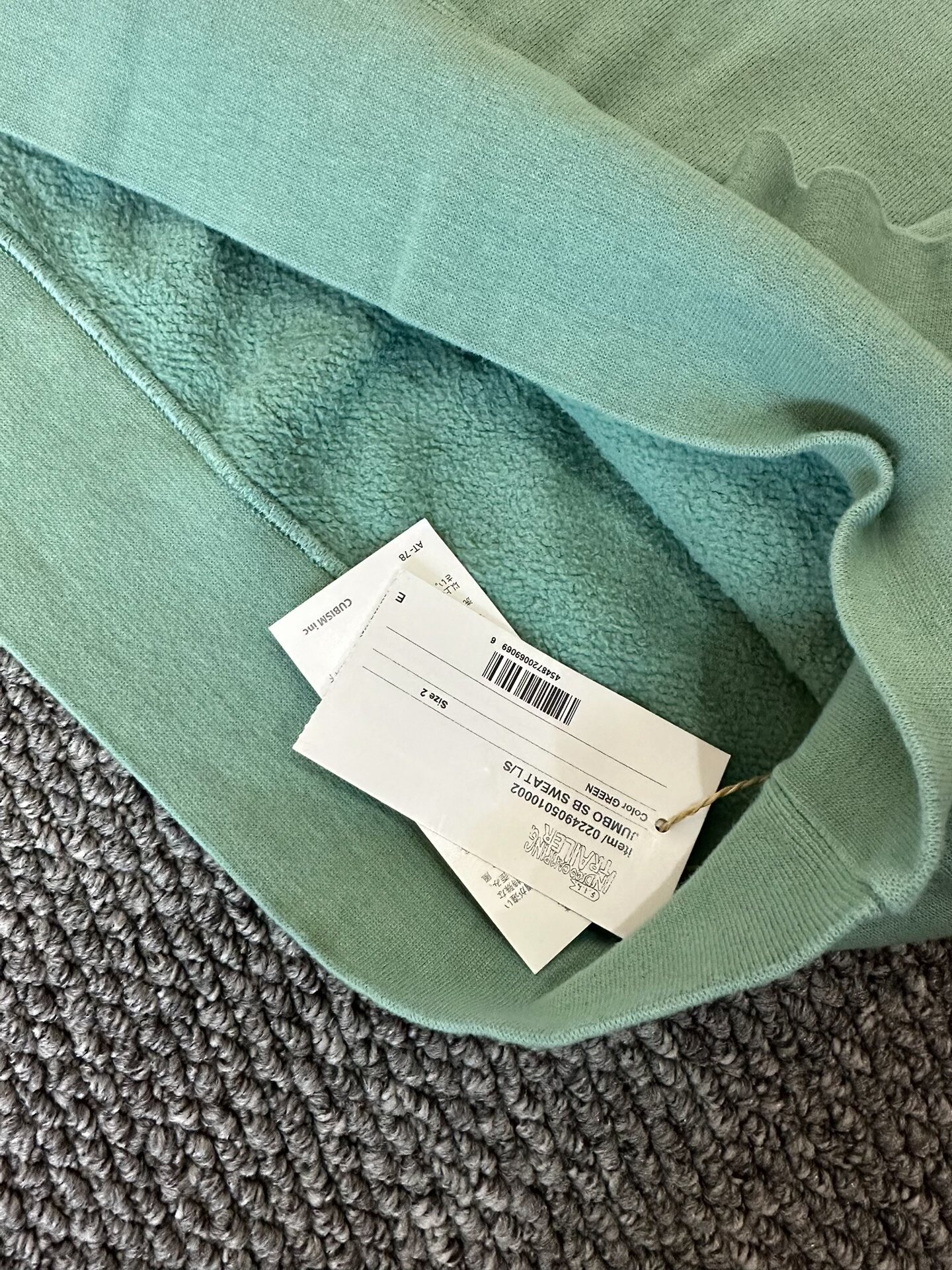 visvim ict line jumbo sweatshirt — detail