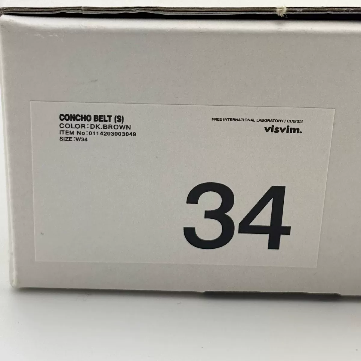 visvim 14aw CONCHO BELT (S) — label
